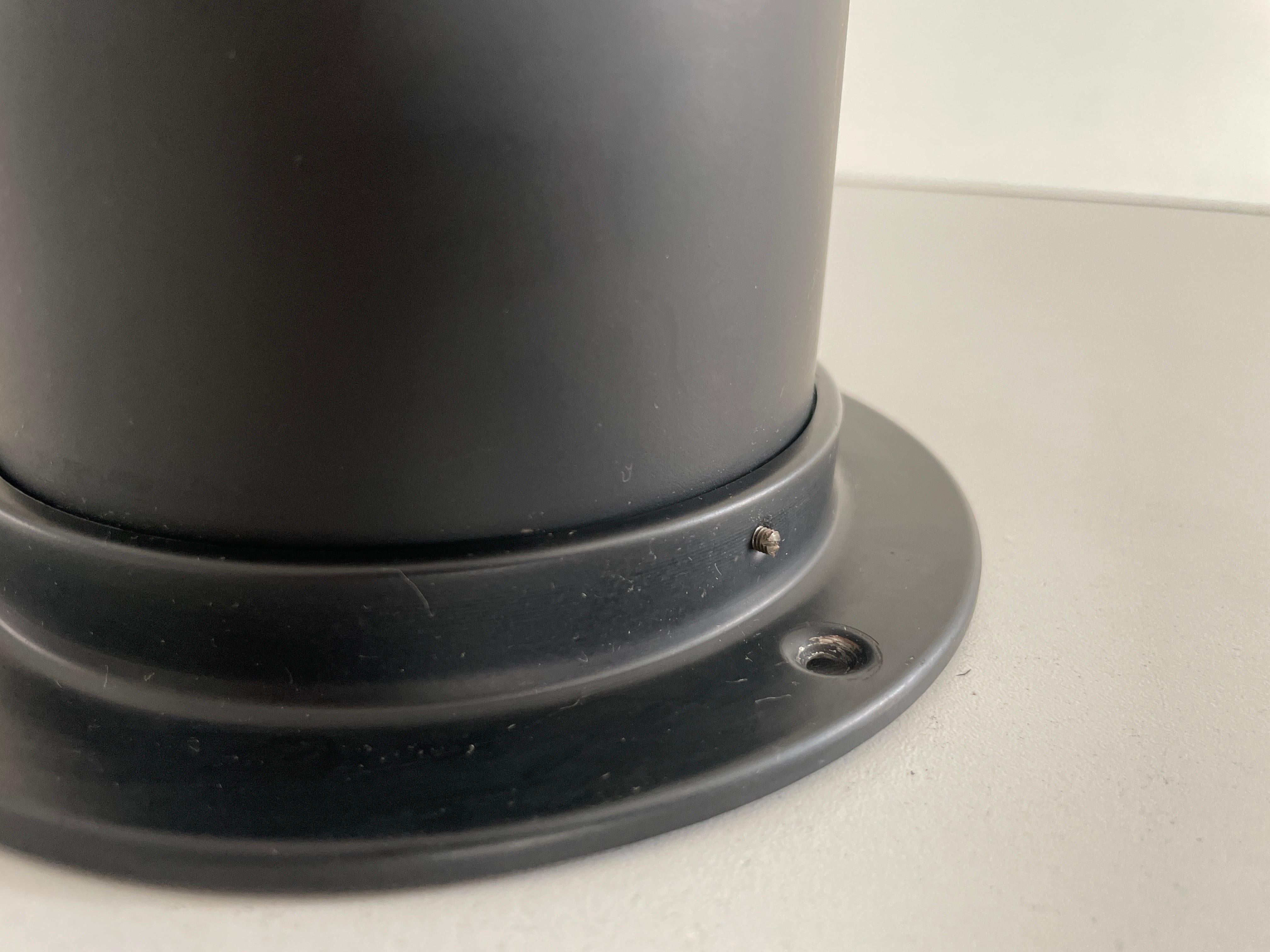 Lampada da soffitto o da parete in metallo nero A Space AGE, anni '70, Germania in vendita 1