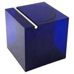 Space age blue plastic Ice Bucket, Studio Opi, Cini & Nils Italy, ca. 1970s