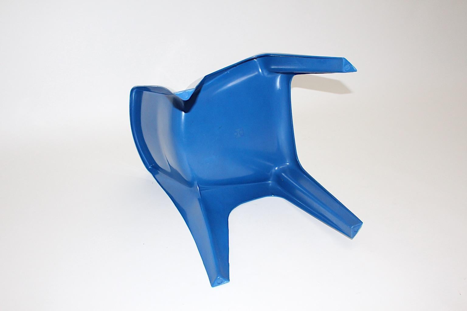 Space Age Blue Vintage Bofinger Chair BA 1171 by Helmut Bätzner, 1960s, Germany 4