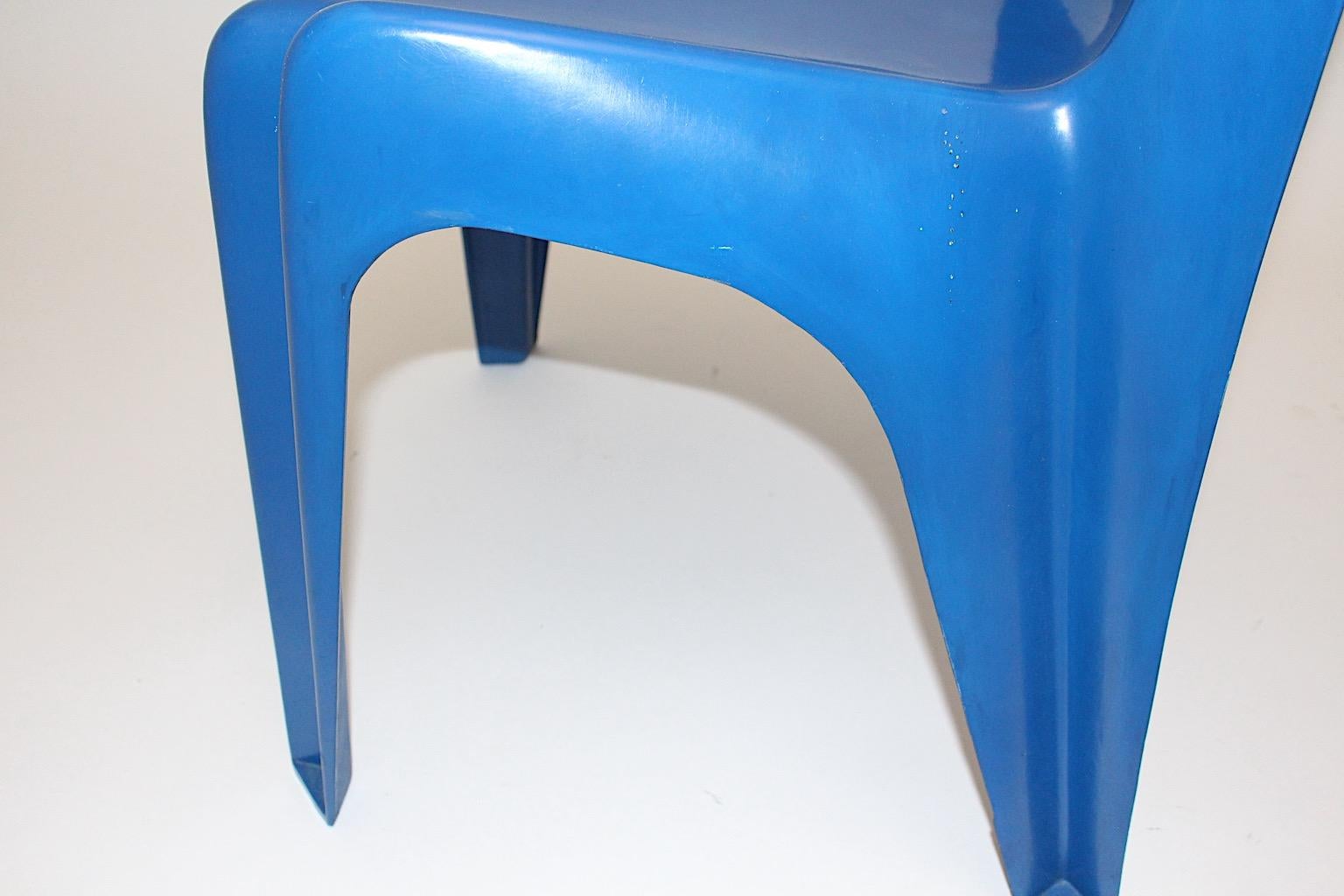 Space Age Blue Vintage Bofinger Chair BA 1171 by Helmut Bätzner, 1960s, Germany 5