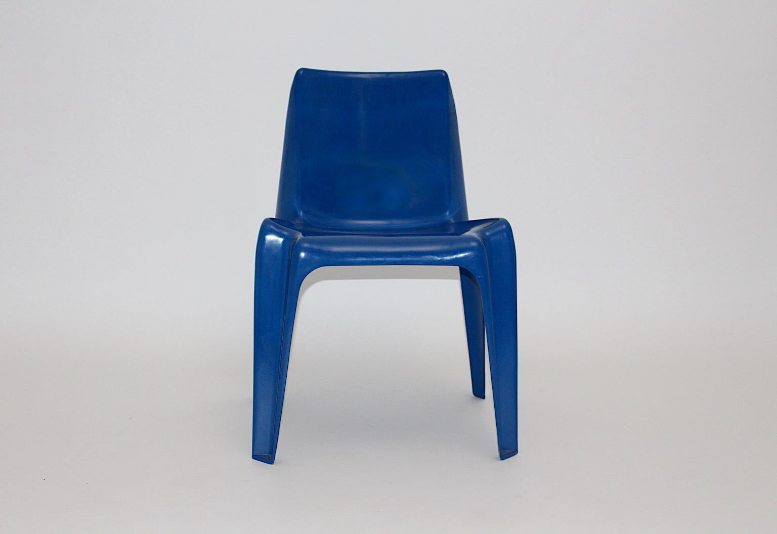 Space Age Blue Vintage Bofinger Stuhl BA 1171 von Helmut Bätzner:: 1960er Jahre:: Deutschland 3