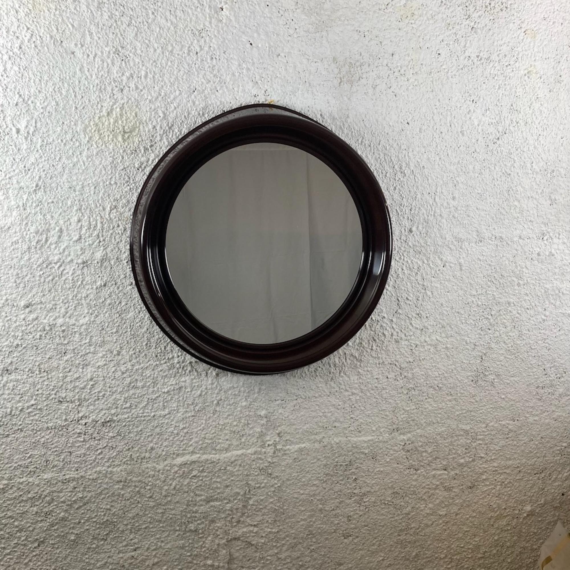 Glass  Space Age Brown Mirror by Dal Vera, 1970s