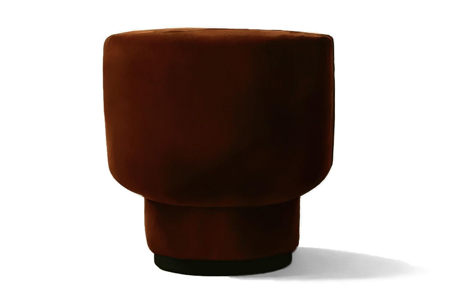 Spanish Space Age Brown Velvet Accent Chair Caos For Sale