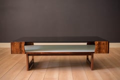 Space Age Bruksbo Rosewood and Glass Coffee Table by Torbjorn Afdal