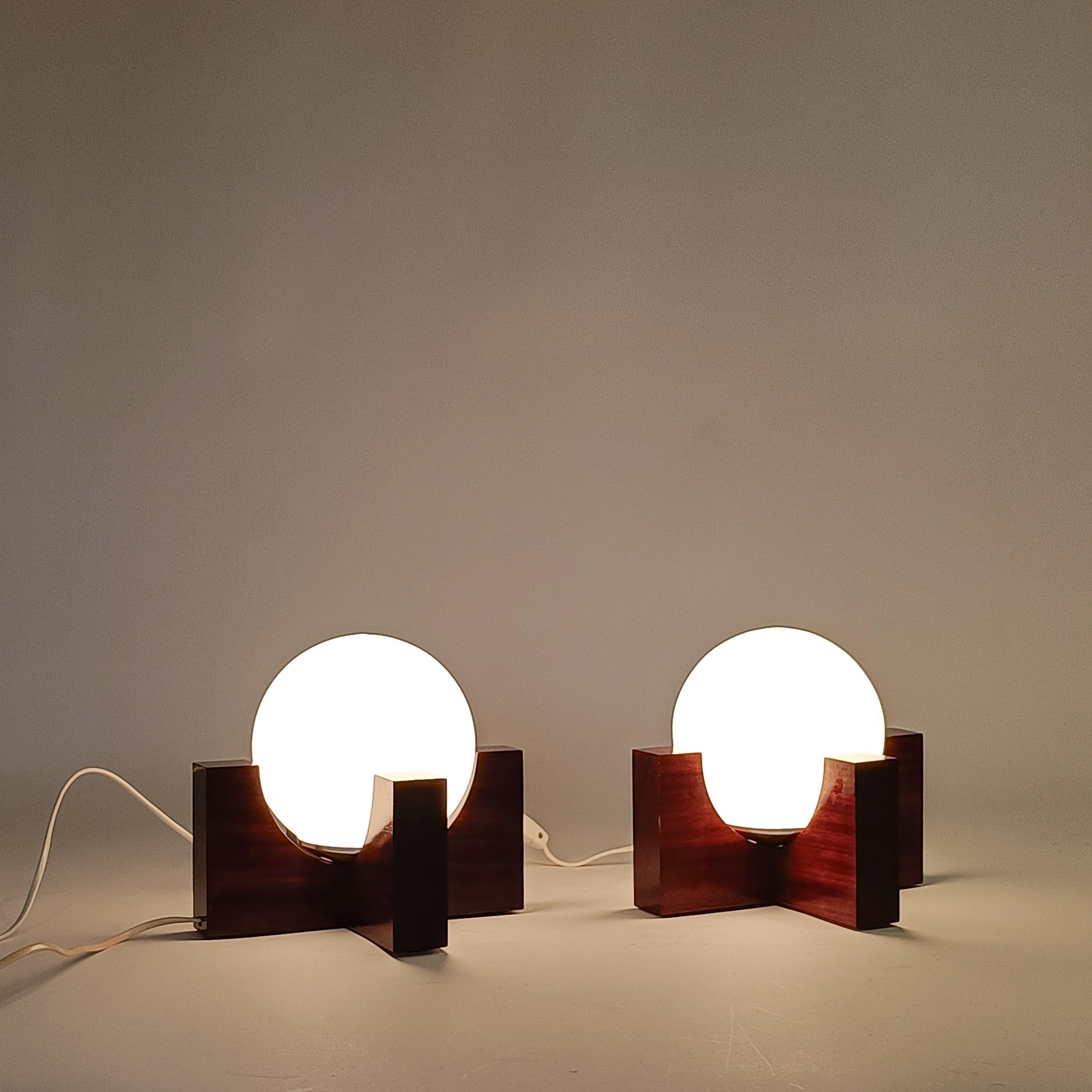 Espagnol L'âge de l'espace. Lampes de table de style brutaliste par Estiluz, Espagne, 1970 en vente