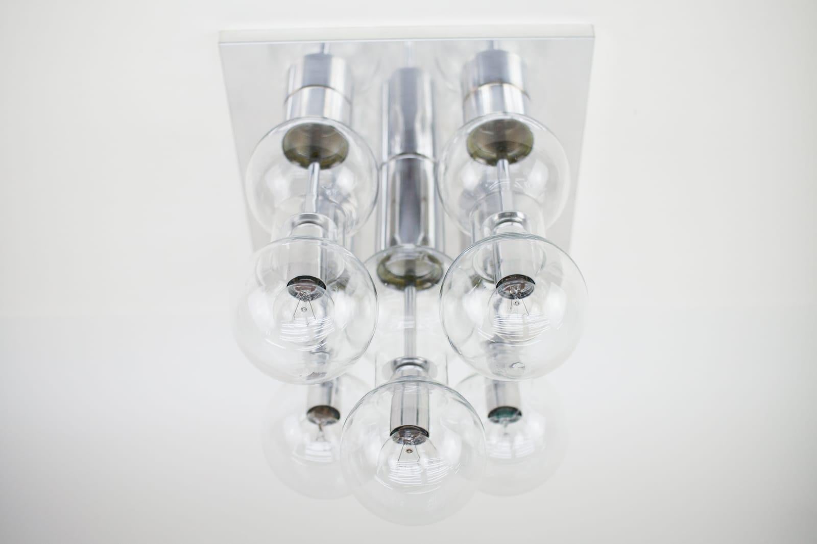 Mid-20th Century Space Age Bubble Wall or Ceiling Lamp by Doria Leuchten, 1960s Germany For Sale