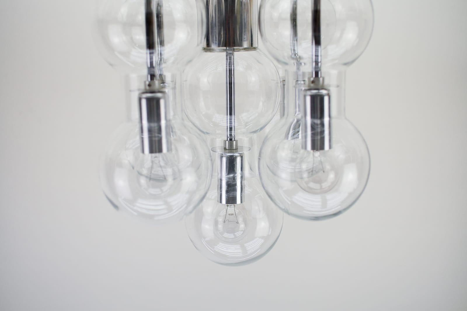 Space Age Bubble Wall or Ceiling Lamp by Doria Leuchten, 1960s Germany For Sale 2