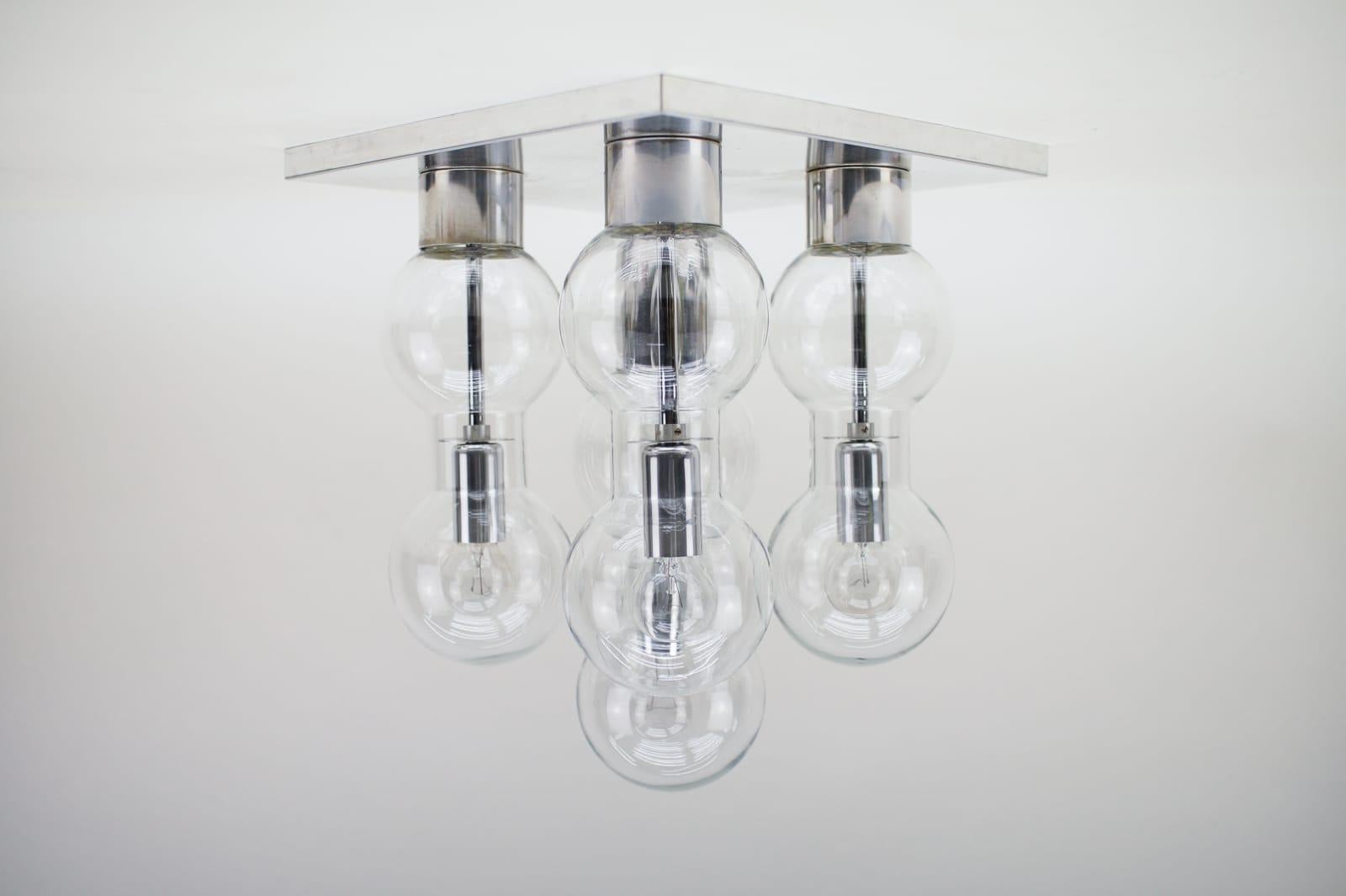 Space Age Bubble Wall or Ceiling Lamp by Doria Leuchten, 1960s Germany For Sale 3