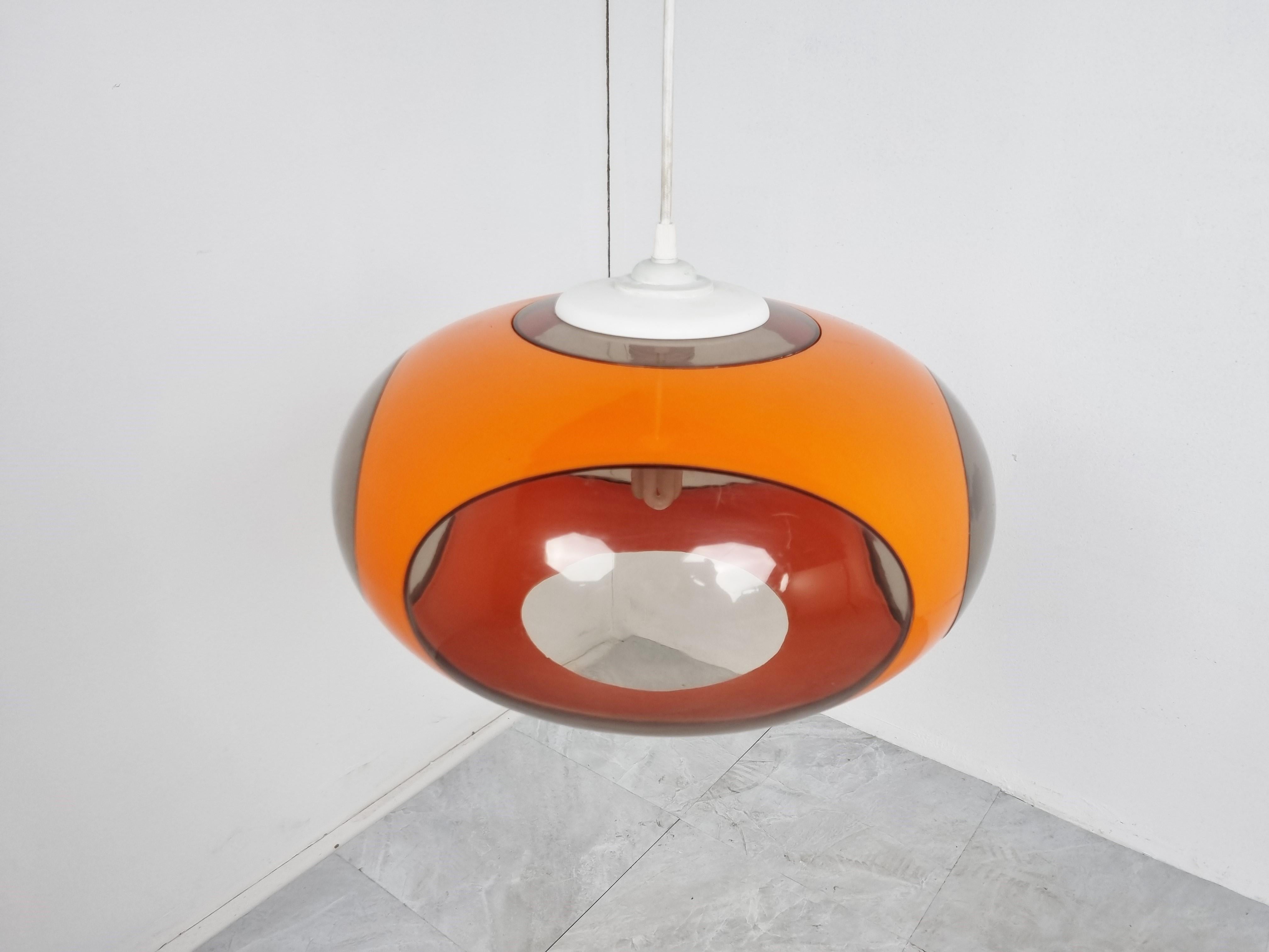 Belgian Space age 'bug eye' pendant light, 1960s