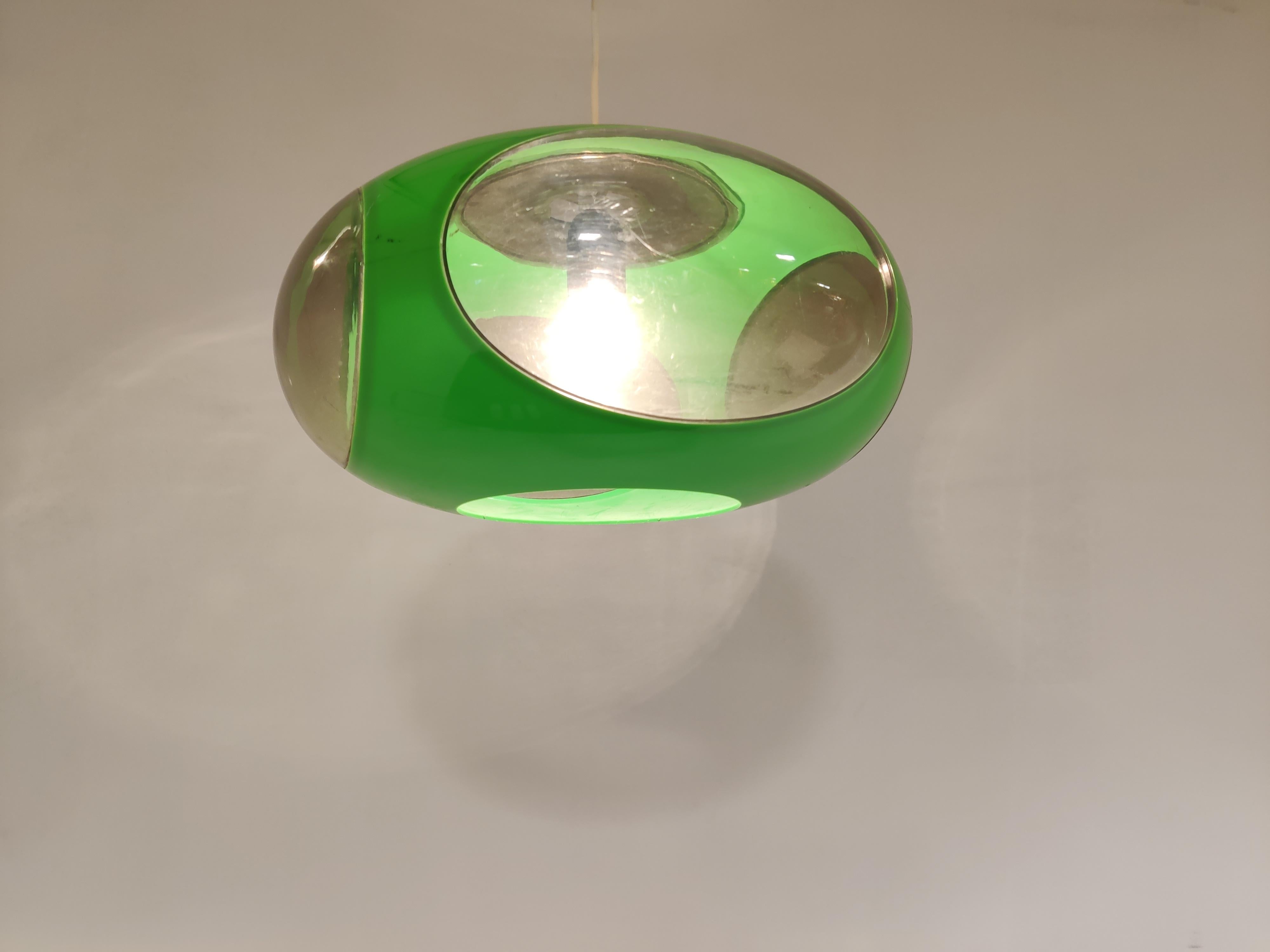 Belgian Space Age 'Bug Eye' Pendant Light, 1960s, Ufo Pendant Light, Vintage Pendant l