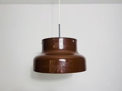 Space Age Bumling Brown Pendant Lamp by Atelje Lytan, Sweden, 1970s