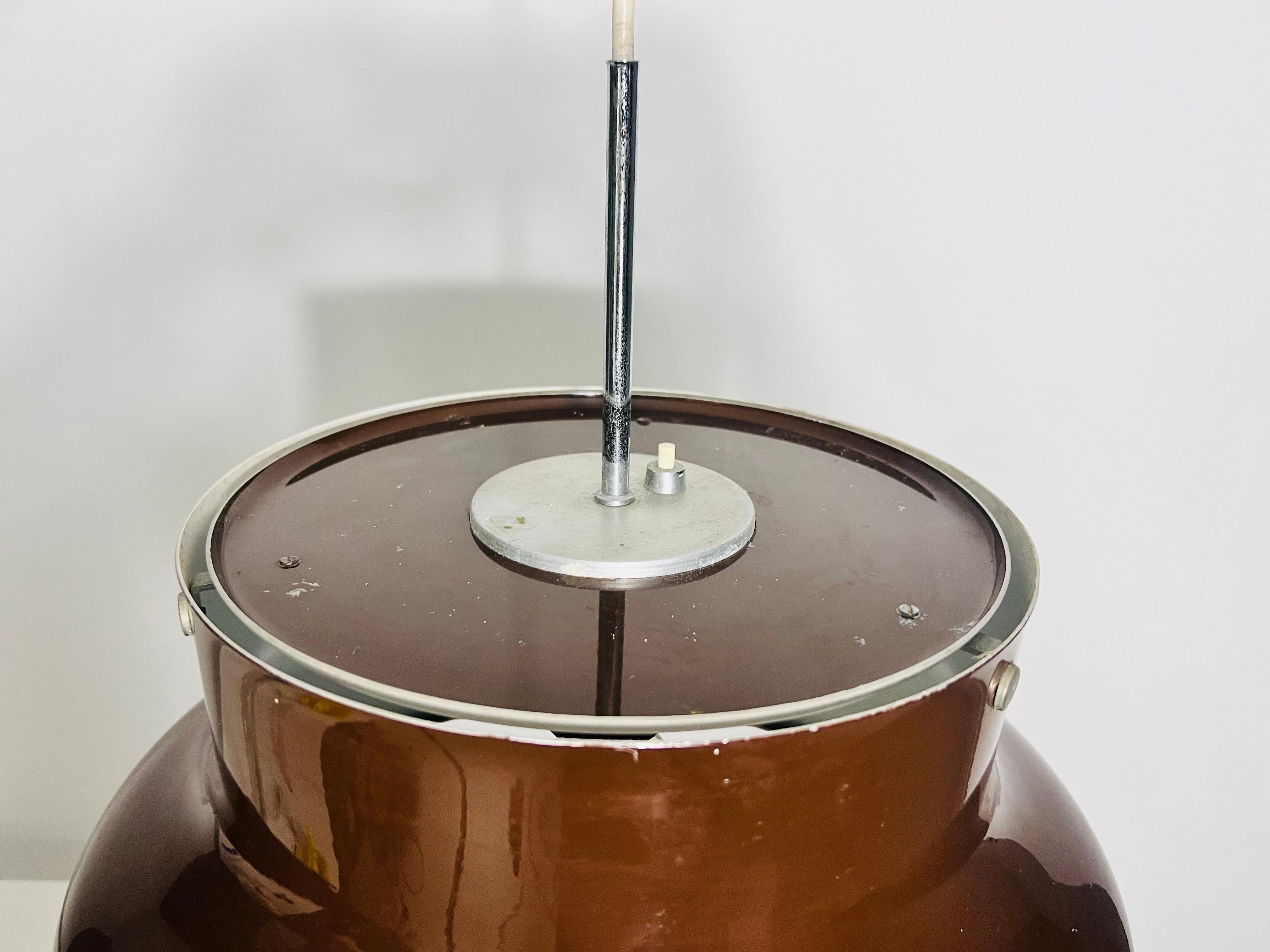 Lampada a sospensione Bumling Brown A Space Age di Atelje Lytan, Svezia, anni '70 in vendita 1