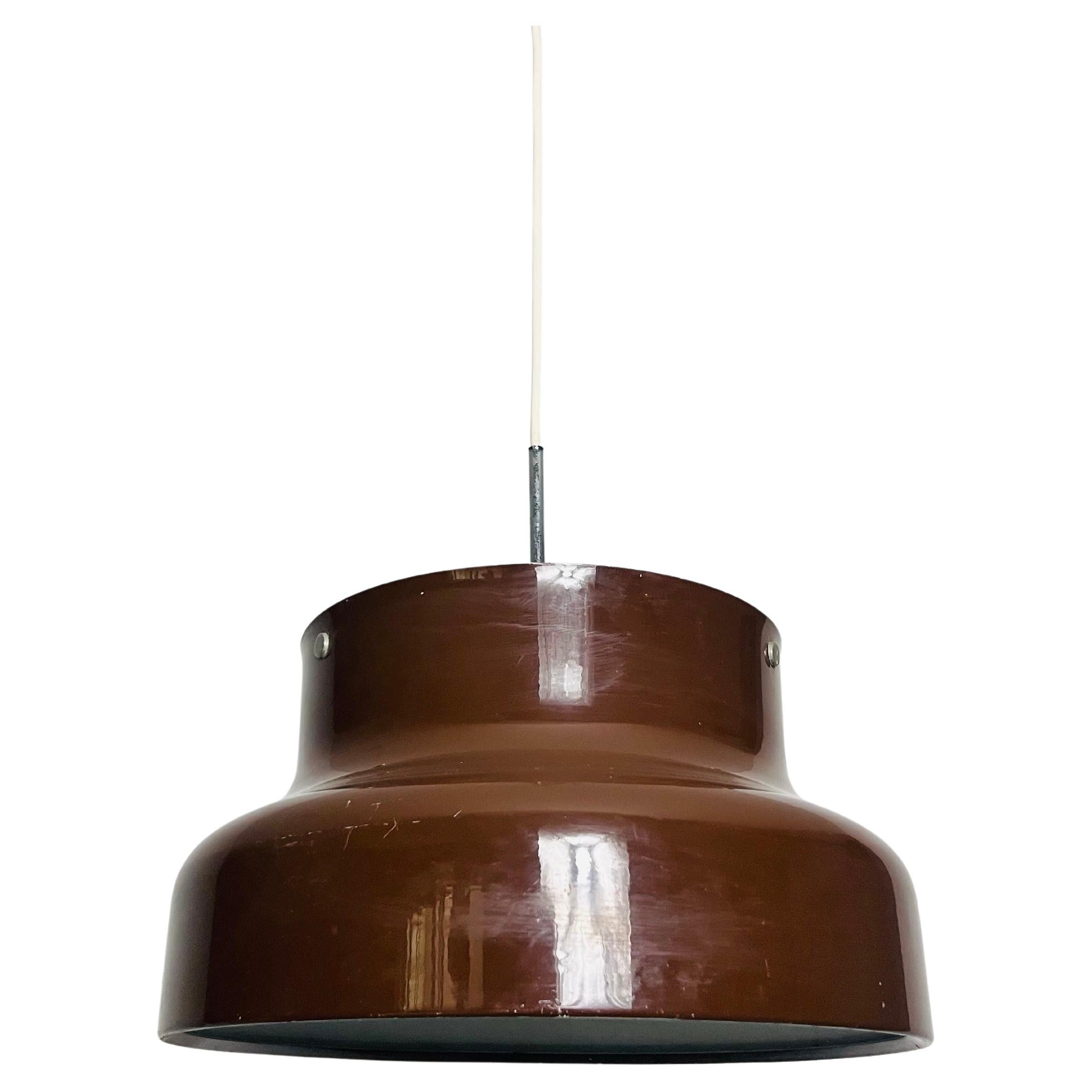 A Space Age Bumling Brown Pendelleuchte von Atelje Lytan, Schweden, 1970er Jahre