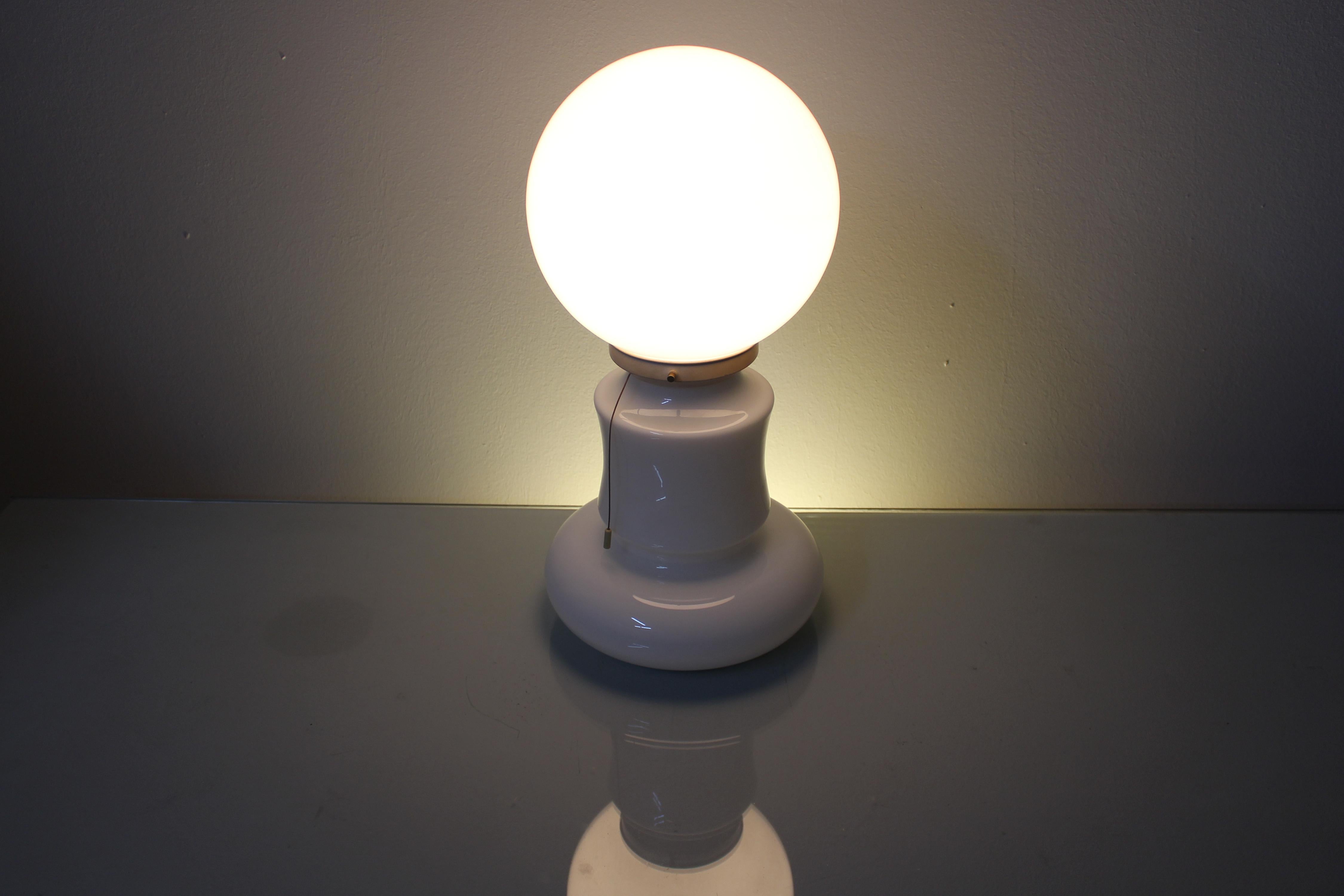 Space A.C. for Mazzega Murano Glass Table Lamp 70s Italy en vente 8