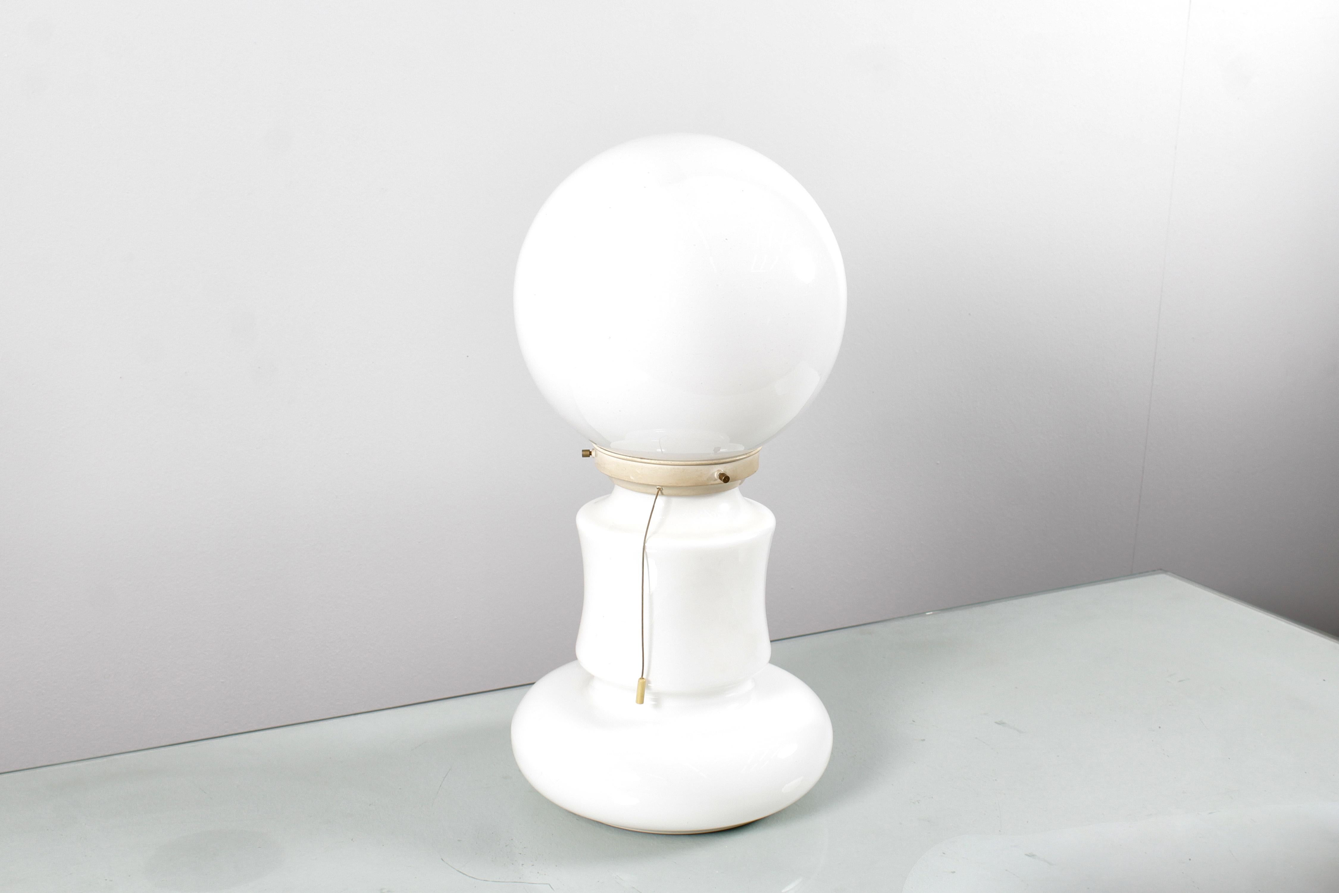 Mid-Century Modern Space Age C. Nason for Mazzega Murano Glass Table Lamp 70s Italy For Sale