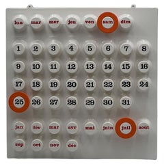 Space Age Calendar Ring-a-Date - Euroway Torino French Edition, 1970s