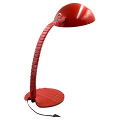Space age Calotta mod. 660 red table / desk lamp, Martinelli Luce Italy, 1972