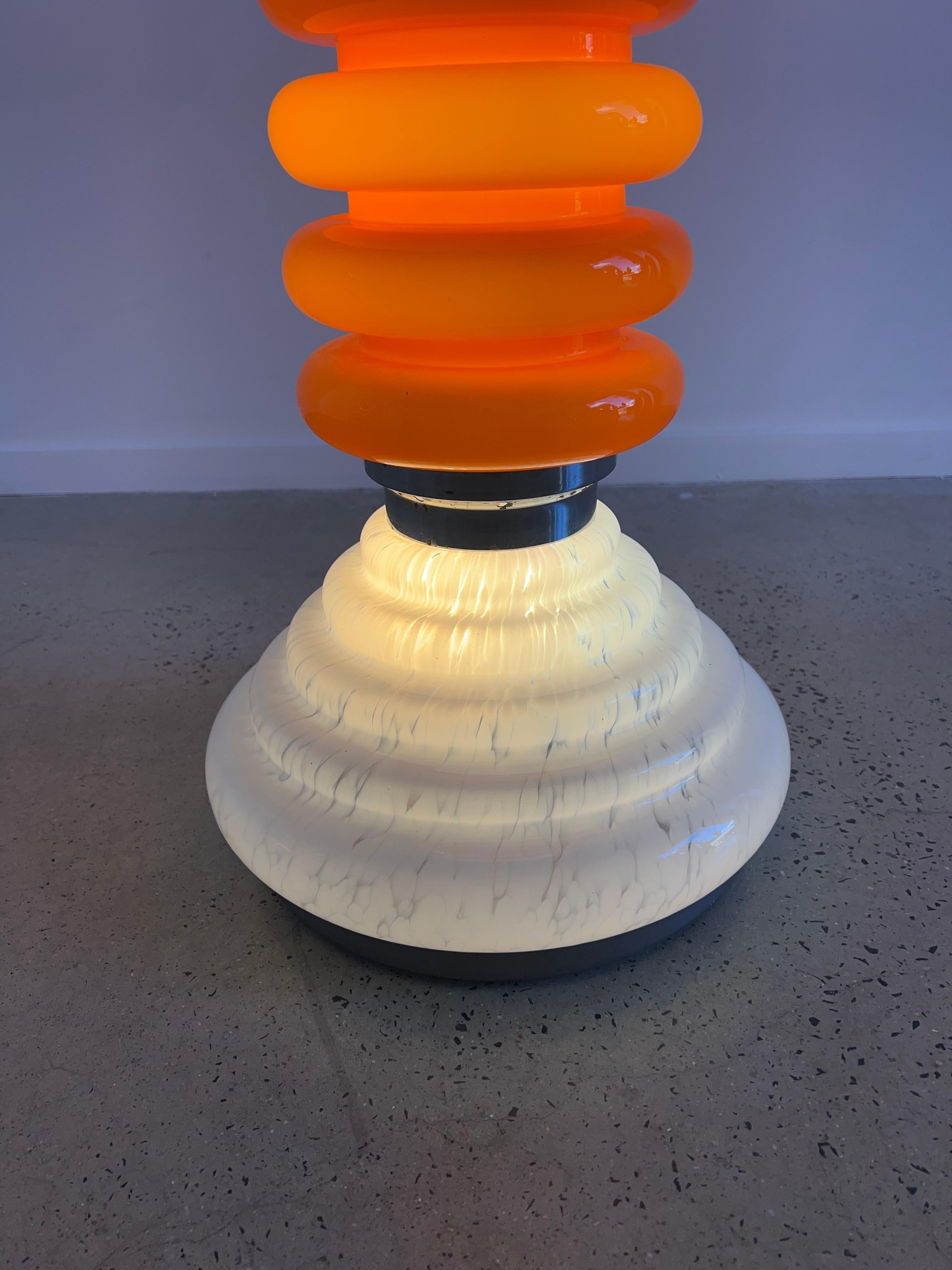 Mid-20th Century Space Age Carlo Nason for Mazzega Floor Lamp