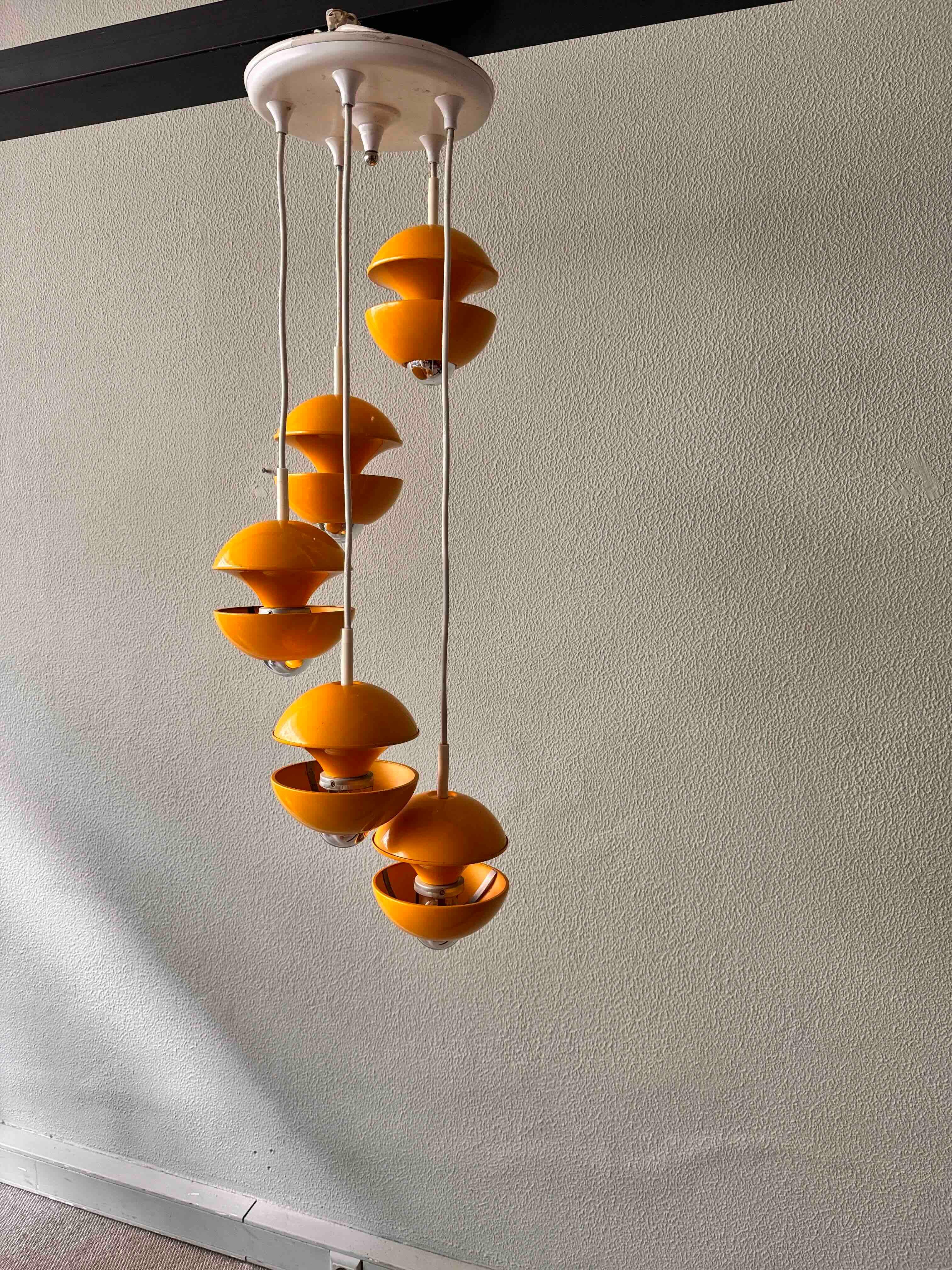 Late 20th Century Space Age Cascade Lamp by Klaus Hempel for Kaiser, Germany, 1972