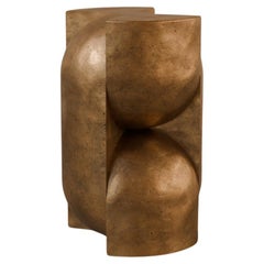 Space-Age Cast Bronze ‘Capsule’ Sculptural Pedestal