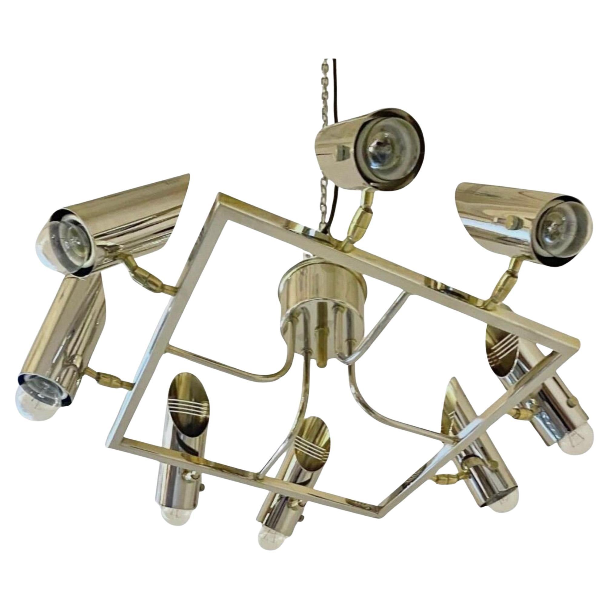 Lampada da soffitto a più luci A Space AGE nello stile di Stilnovo,  Italia anni 
70 in vendita