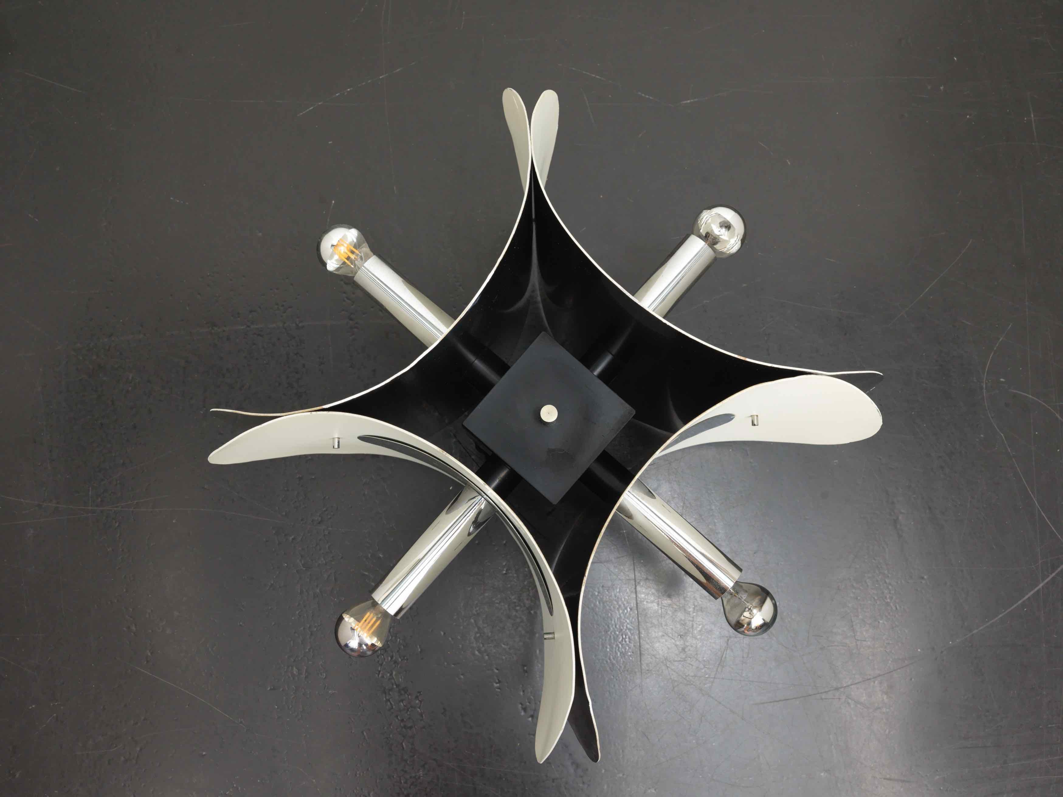 Late 20th Century Space Age ceiling light with 4 globes, 1970s. For Sale