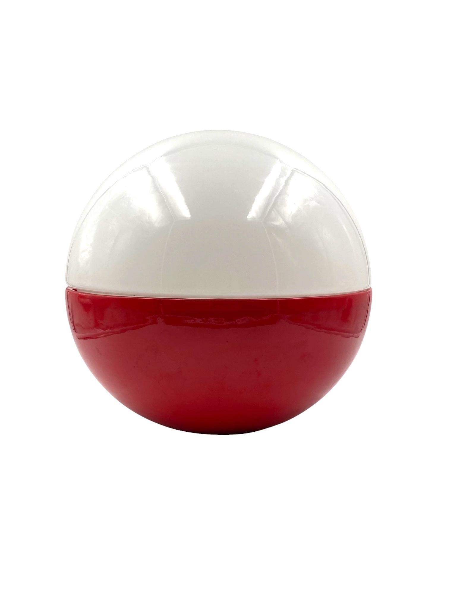 Late 20th Century Space age ceramic and glass table lamp, Alvino Bagni Italy 1970s For Sale