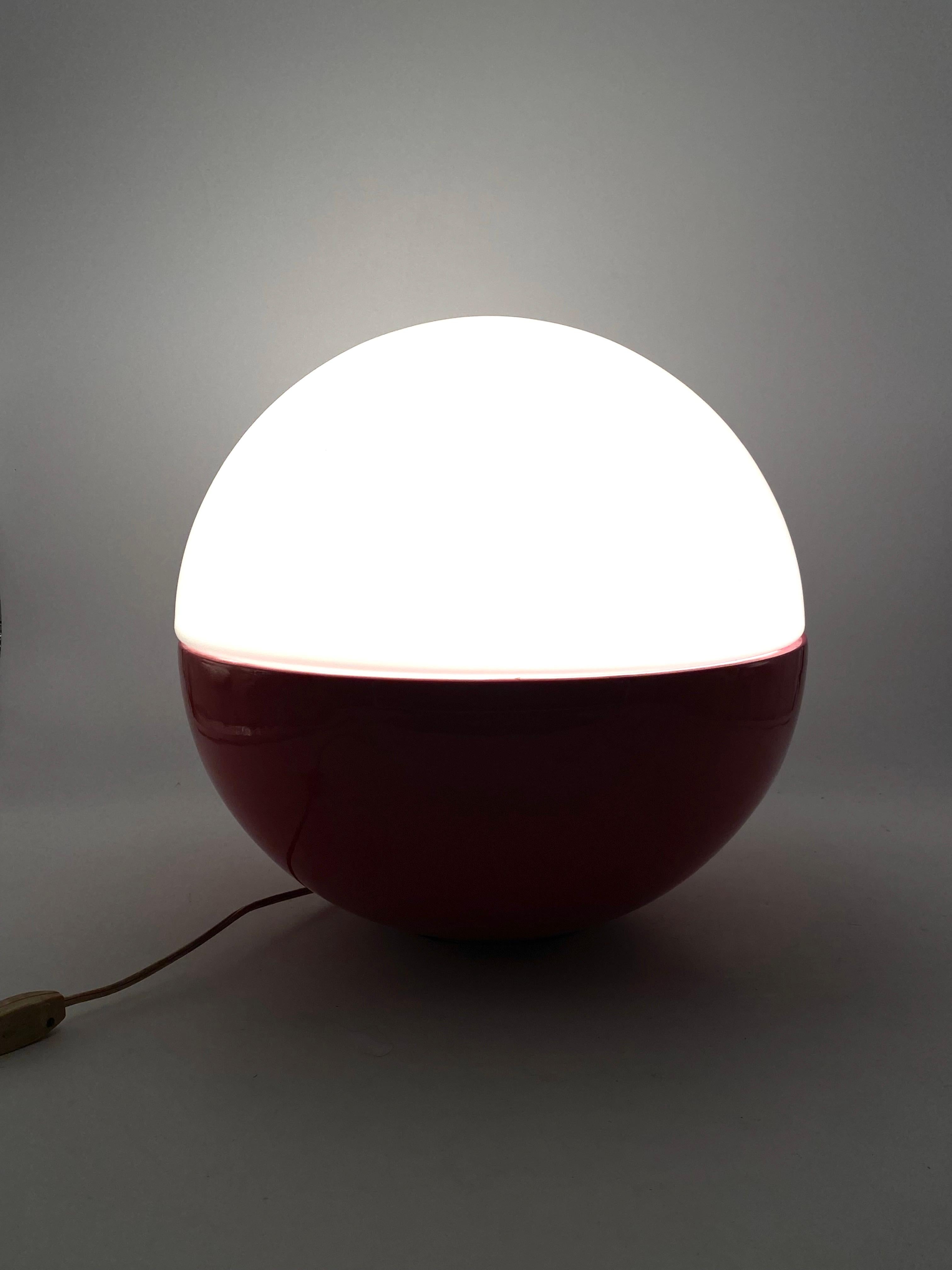 Space age ceramic and glass table lamp, Alvino Bagni Italy 1970s For Sale 2