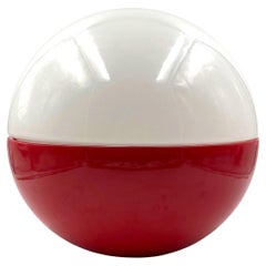 Space age ceramic and glass table lamp, Alvino Bagni Italy 1970s