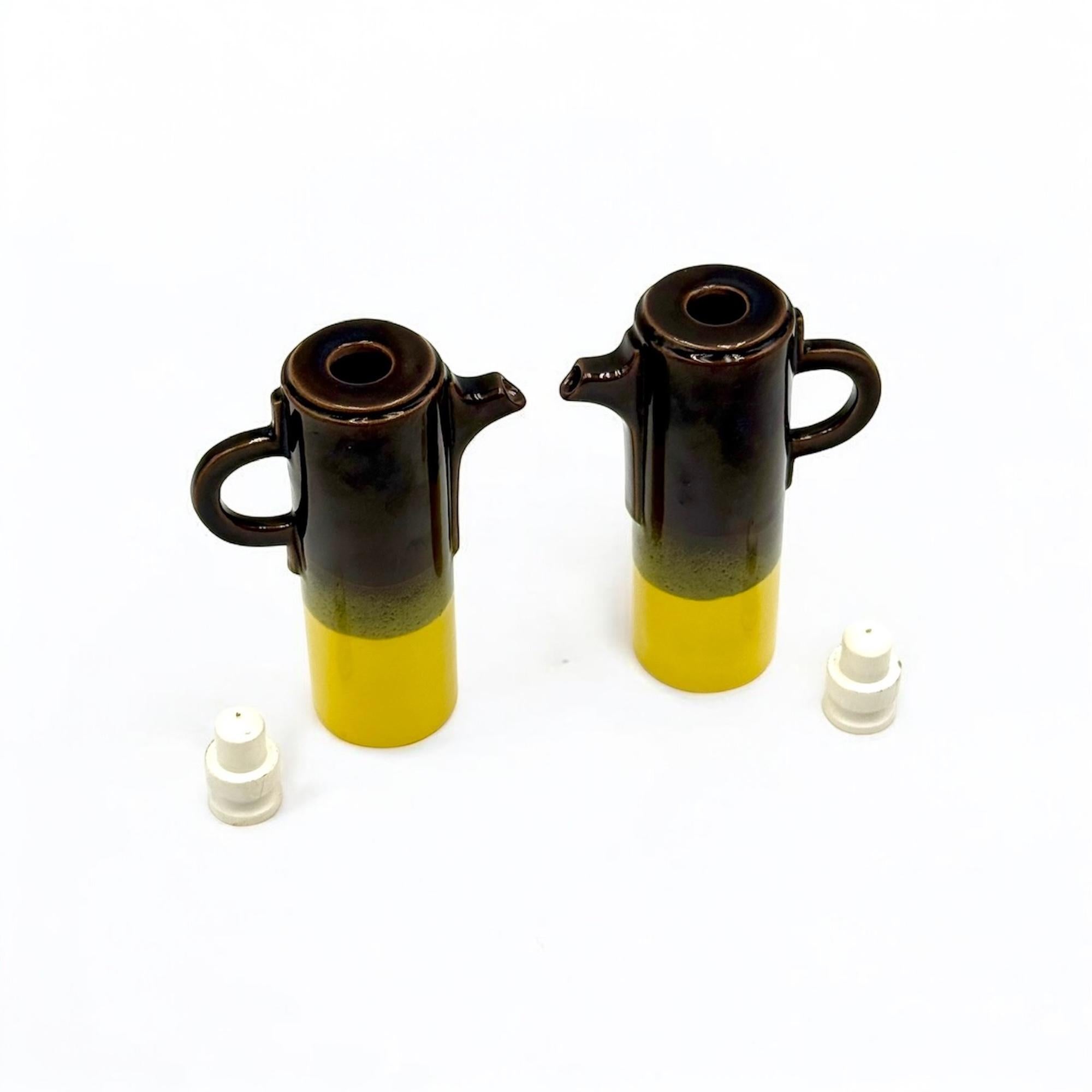 Céramique Set de condiments en céramique A Space par SIC, Italie, années 1970, ensemble de 5 pièces en vente