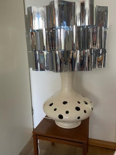 Space Age Ceramic Lamp with New Lampshade