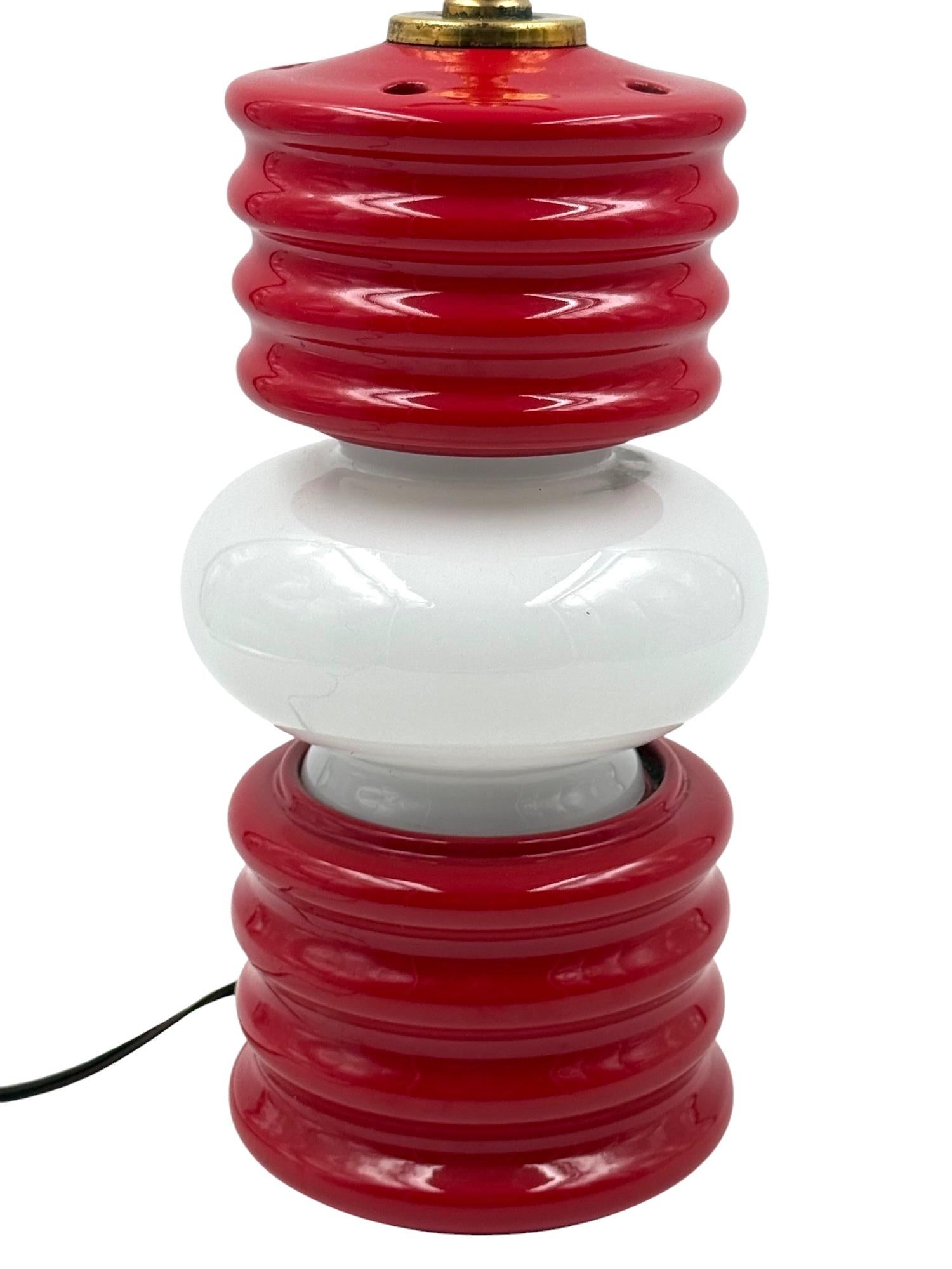Lampe de table en forme de lanterne en céramique de l'ère spatiale, Ceramiche Fiorentine Italie, années 1970 en vente 4