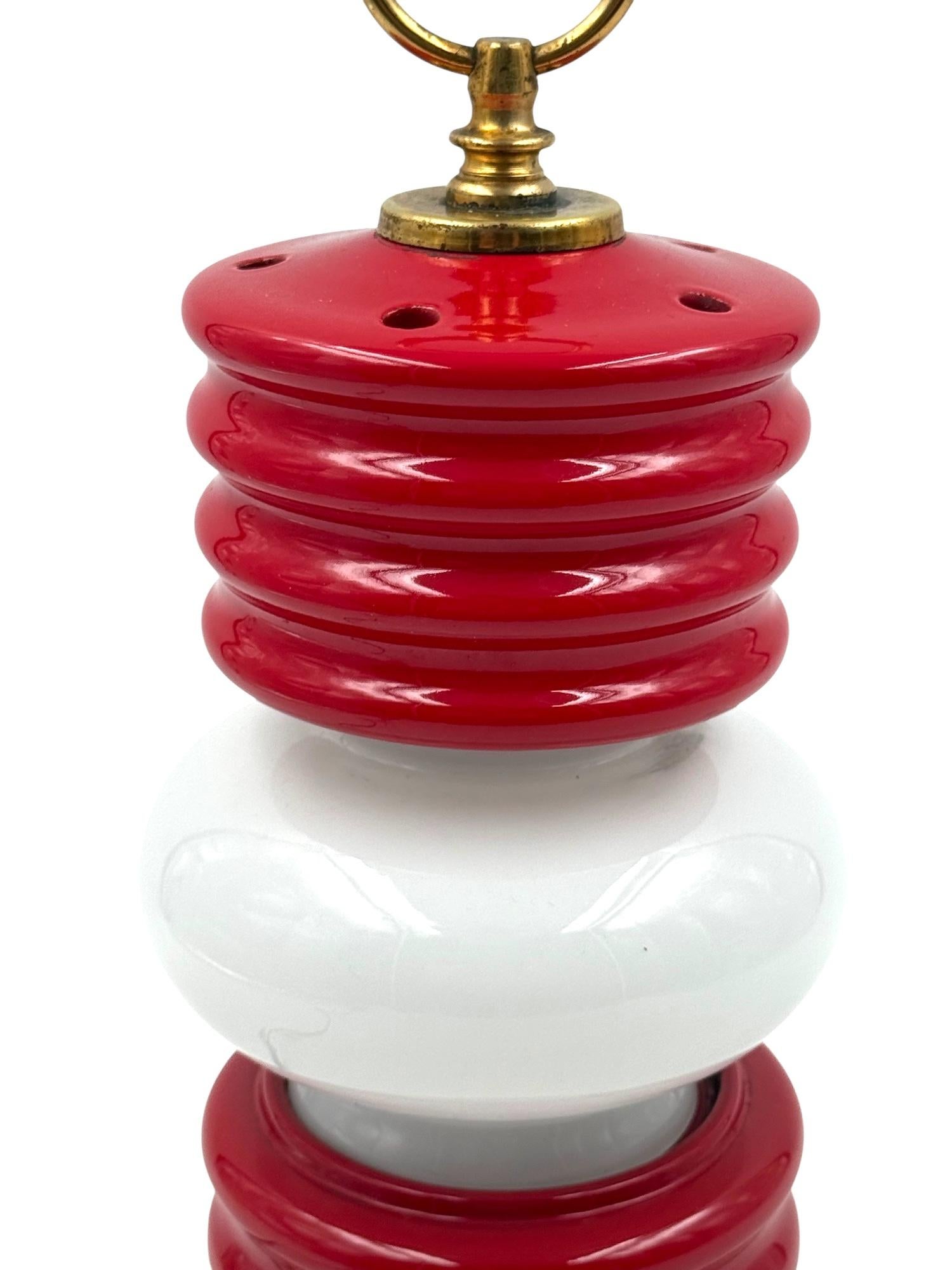 Lampe de table en forme de lanterne en céramique de l'ère spatiale, Ceramiche Fiorentine Italie, années 1970 en vente 3