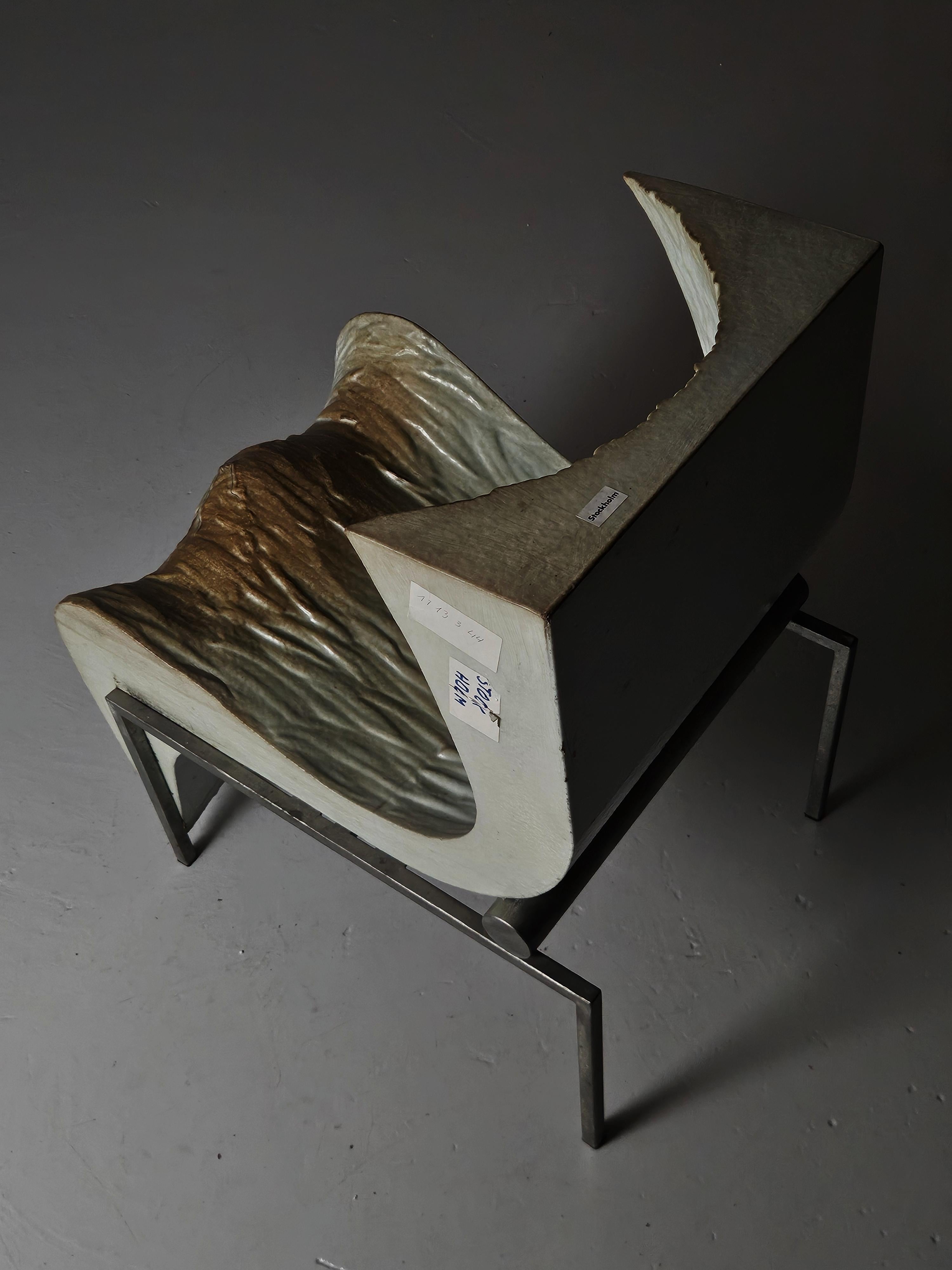 Space Age-Stuhl „Estrosa“ von Gianni Osgnach für Dilmos, Italien, 1990er Jahre (Metall) im Angebot