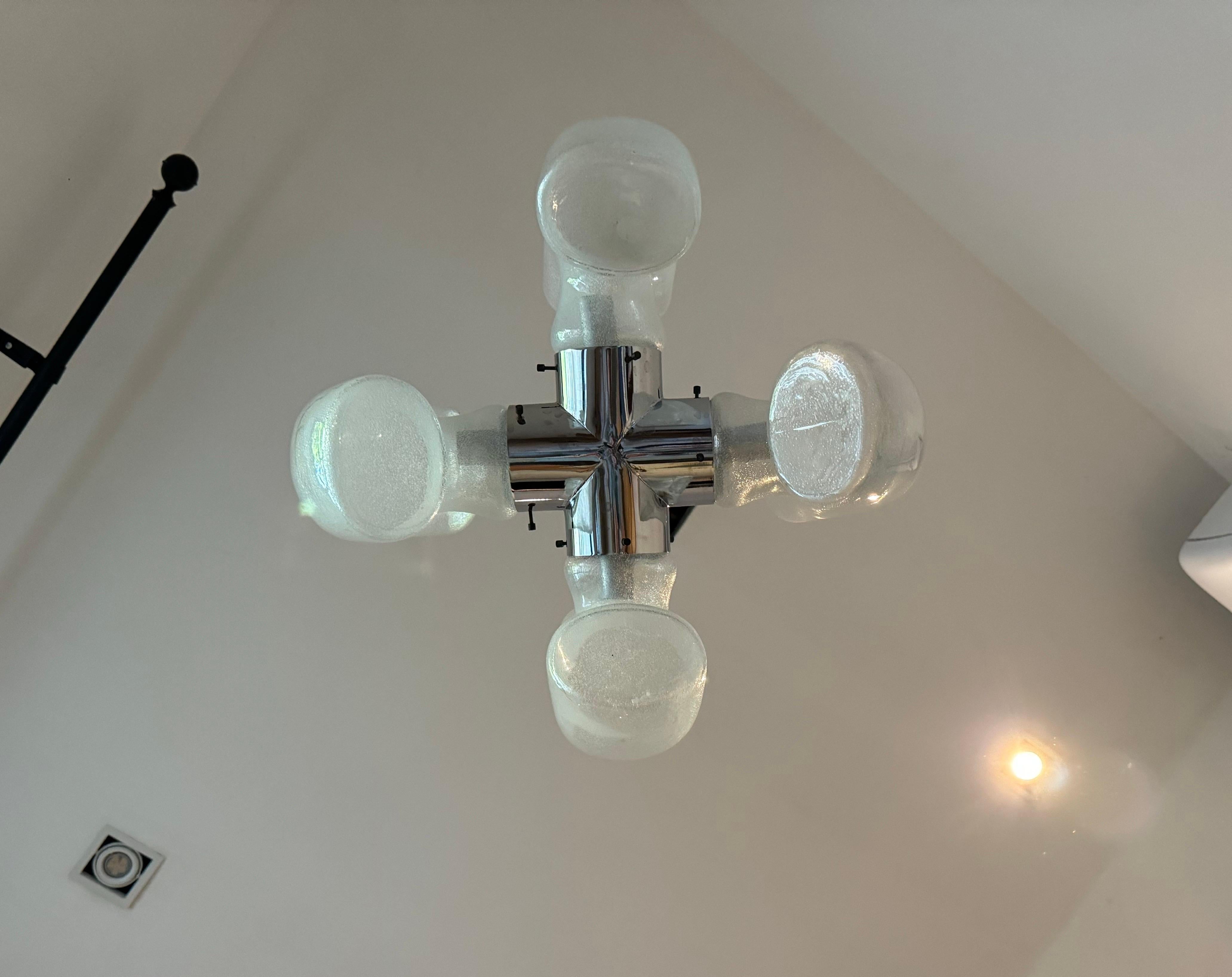 Lampadario A Space di Aldo Nason per Mazzega, circa 1970 in vendita 3