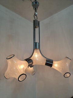 Space Age Chandelier by Aldo Nason for Mazzega, circa 1970