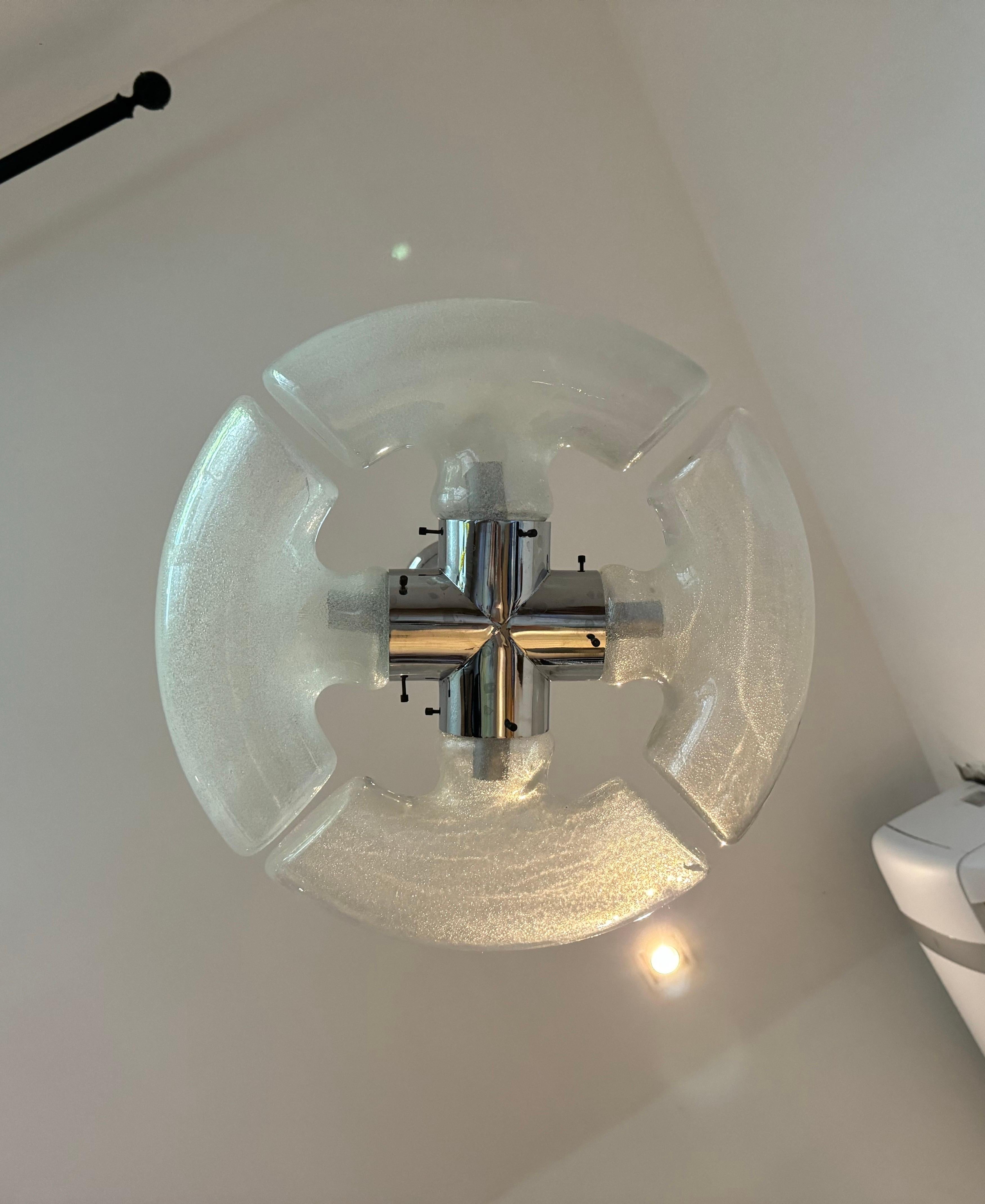 Lampadario A Space di Aldo Nason per Mazzega, circa 1970 In condizioni buone in vendita a Merida, Yucatan