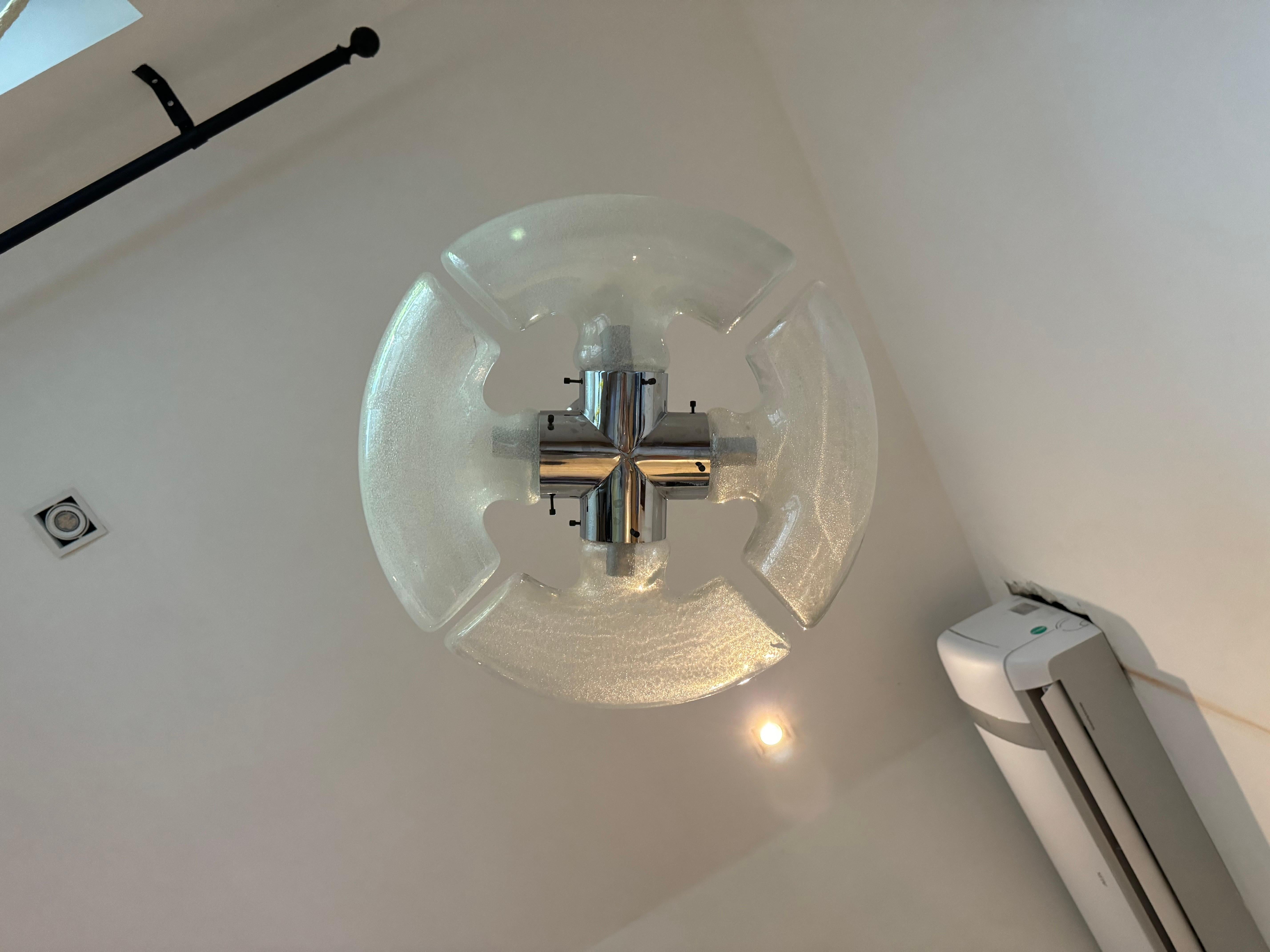 XX secolo Lampadario A Space di Aldo Nason per Mazzega, circa 1970 in vendita