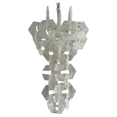 Space Age Chandelier by Carlo Nason for Mazzega in Murano Glass. ca. 1968