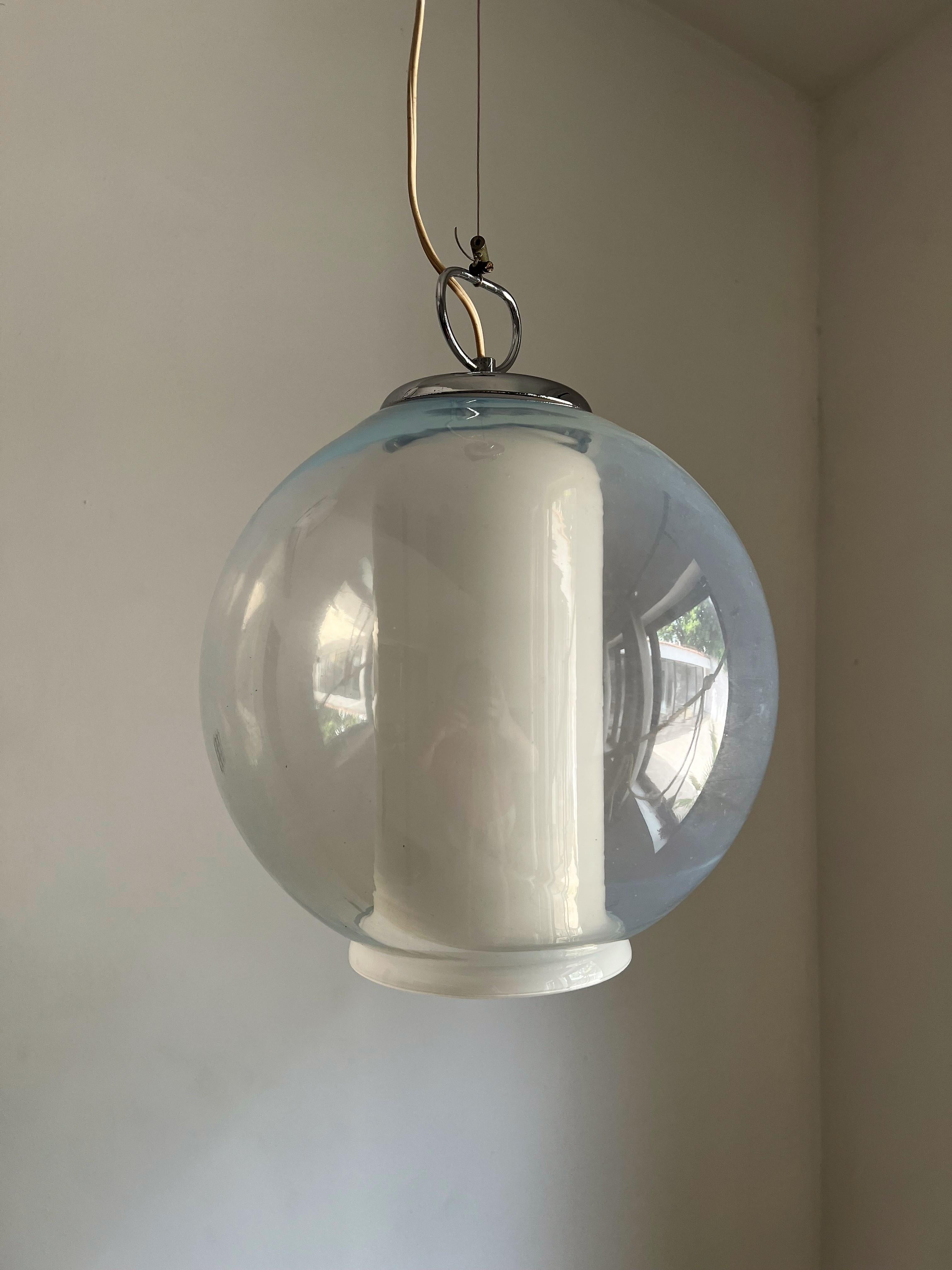 Mid-Century moderno Lampadario A Space di Carlo Nason per Mazzega in vetro di Murano, Italia 1970 ca. in vendita