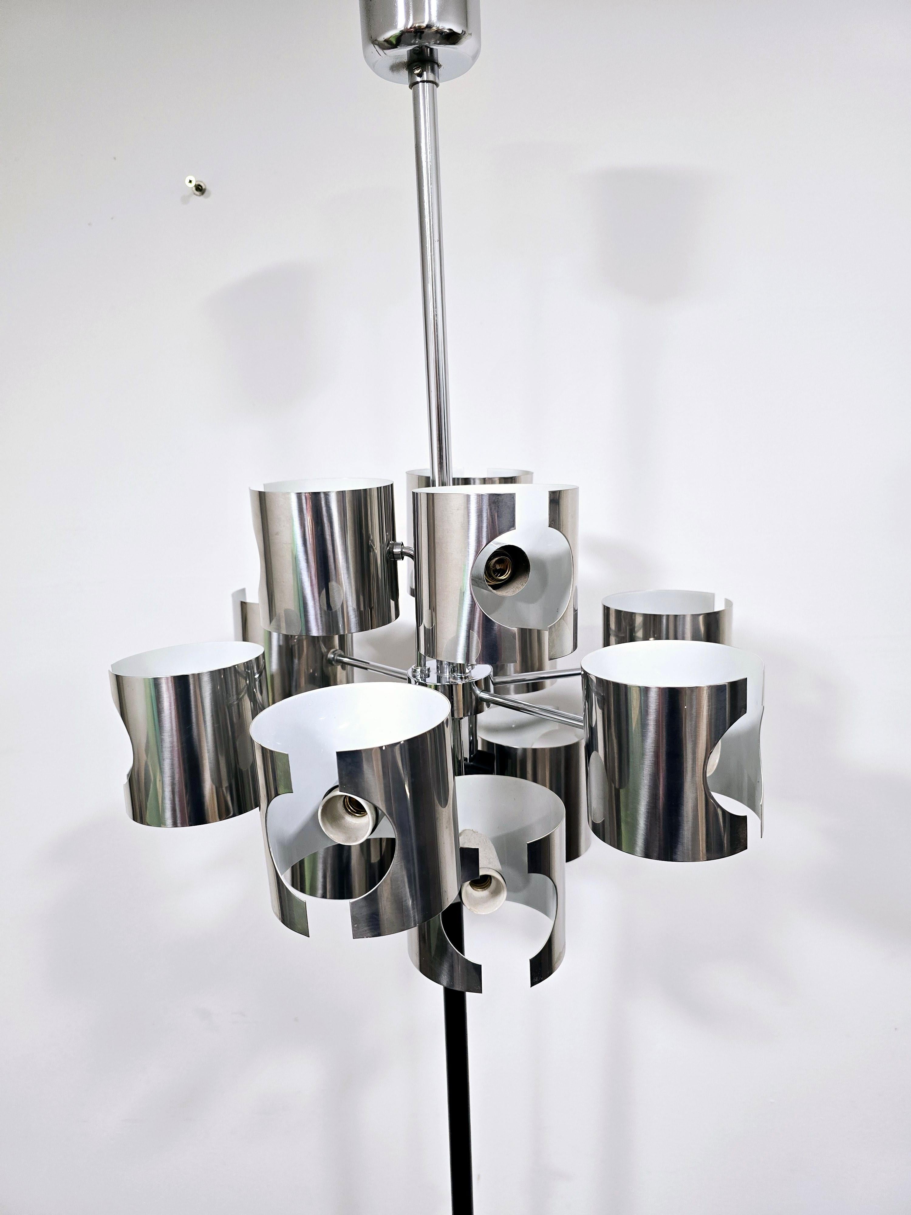 Lustre de l'ère spatiale de Gaetano Sciolari, Italie, 1970 en vente 8