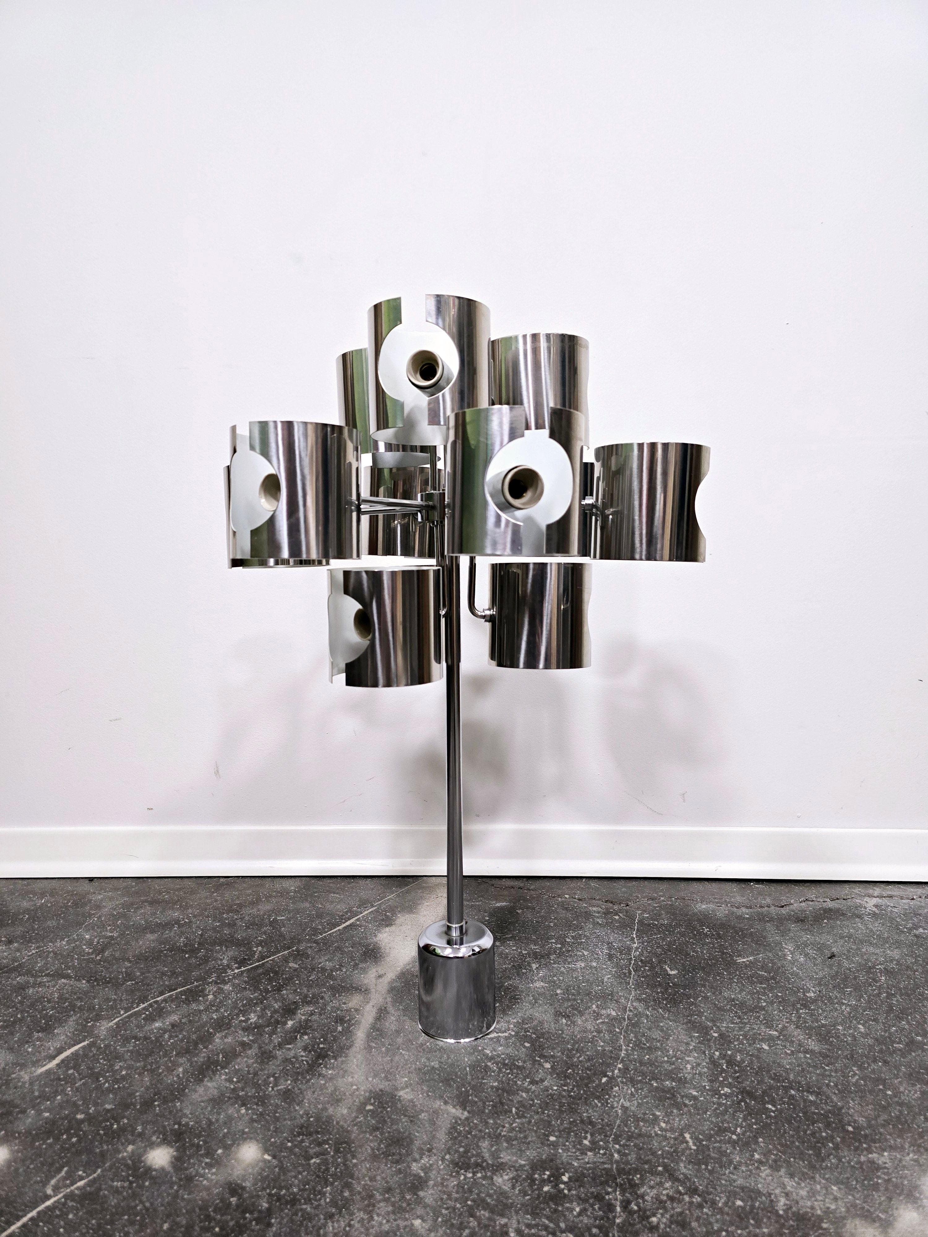 Lustre de l'ère spatiale de Gaetano Sciolari, Italie, 1970 Bon état - En vente à Ljubljana, SI