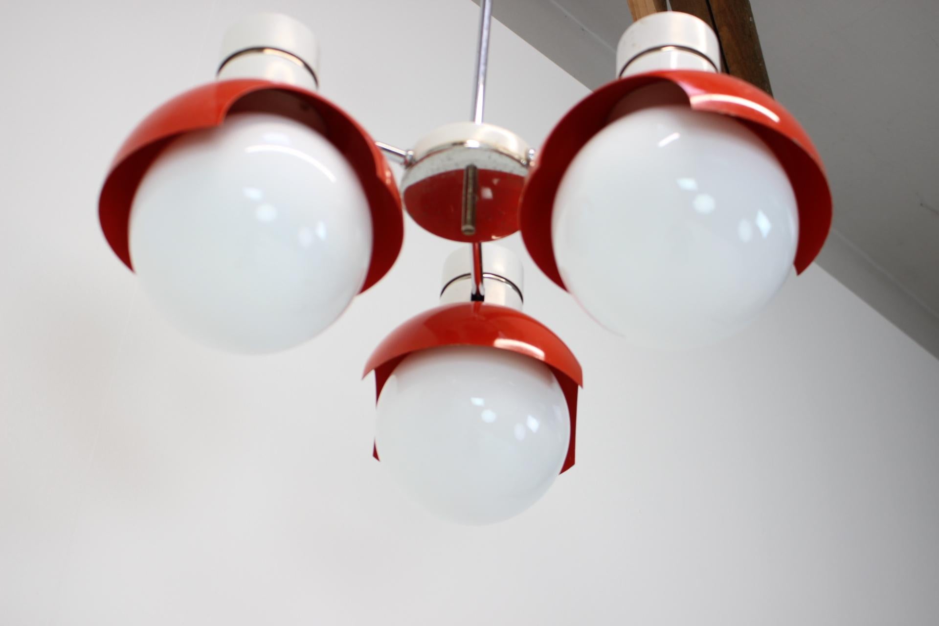 Mid-Century Modern Space Age Chandelier by Napako, 1970s For Sale