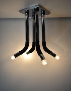 Space Age Chandelier Elbow by M. Bellini for Targetti Sankey, Italy, 1970s 1980s