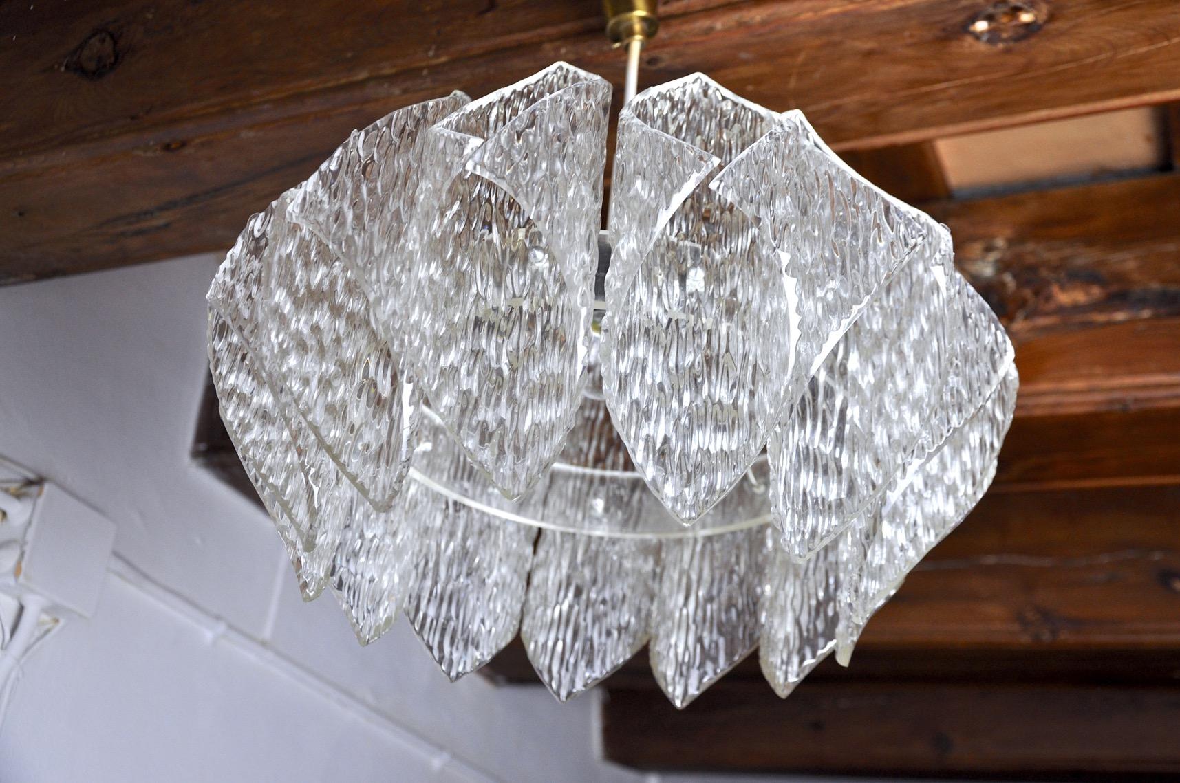 Lustre de l'ère spatiale, effet givré en bakélite, France, 1970 Bon état - En vente à BARCELONA, ES