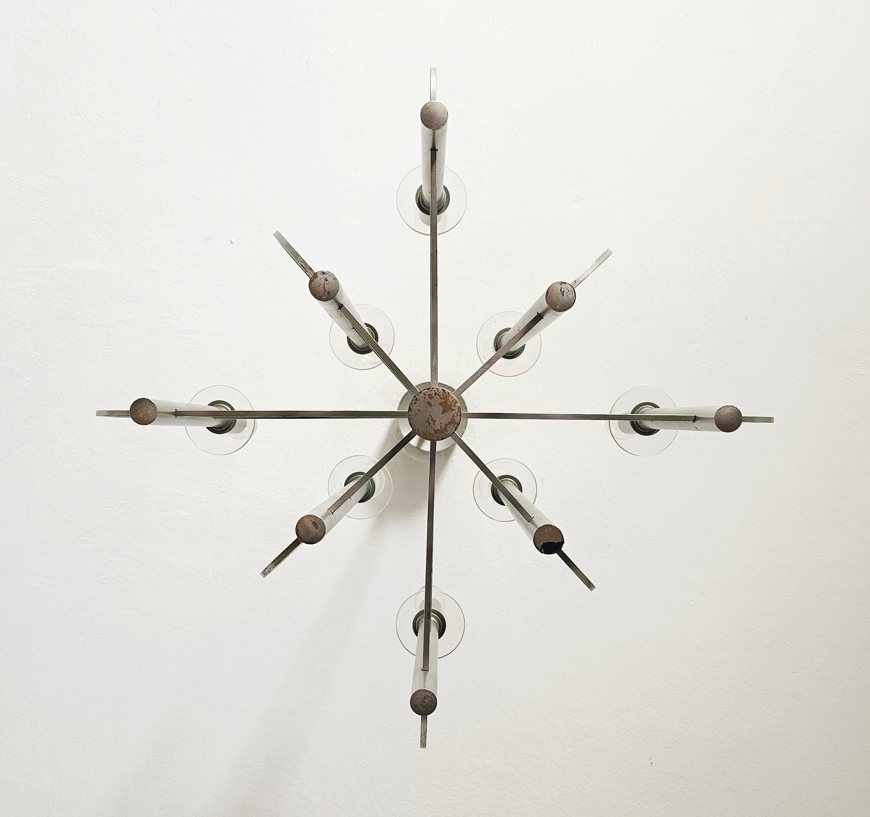 Space Age Chandelier shaded as Atom by Gaetano Sciolari, Italy 1970s For Sale 3
