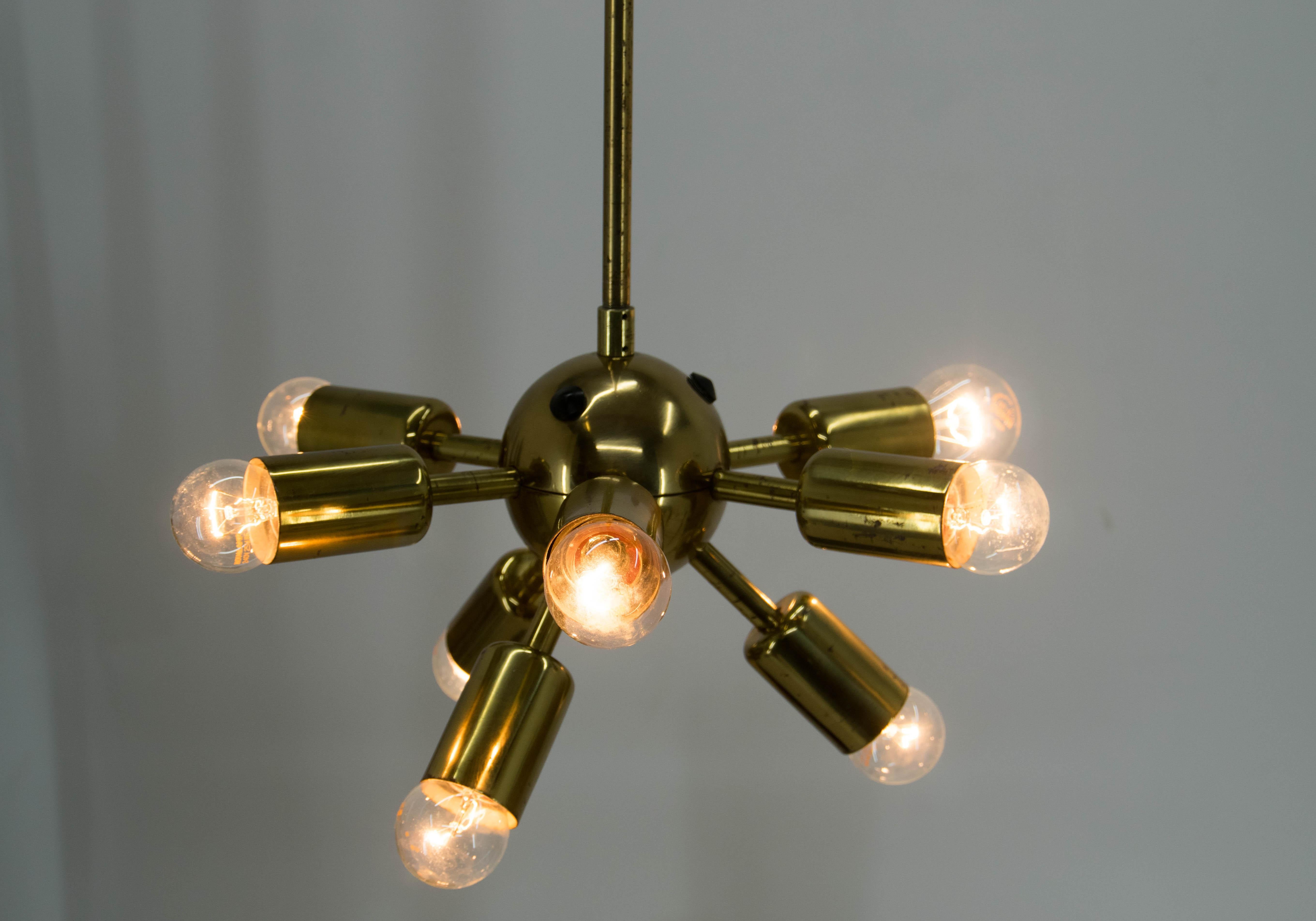 Mid-Century Modern Space Age Chandelier Sputnik by Drukov, 1970s