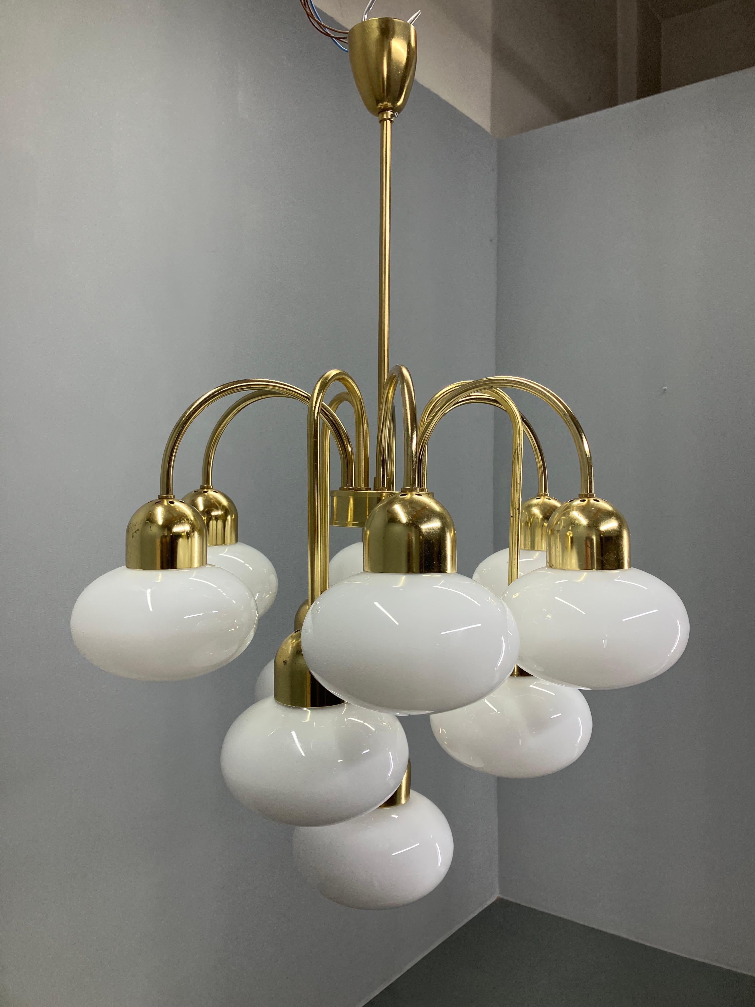 Czech Space Age Chandelier Sputnik by Kamenicky Senov, 1970s