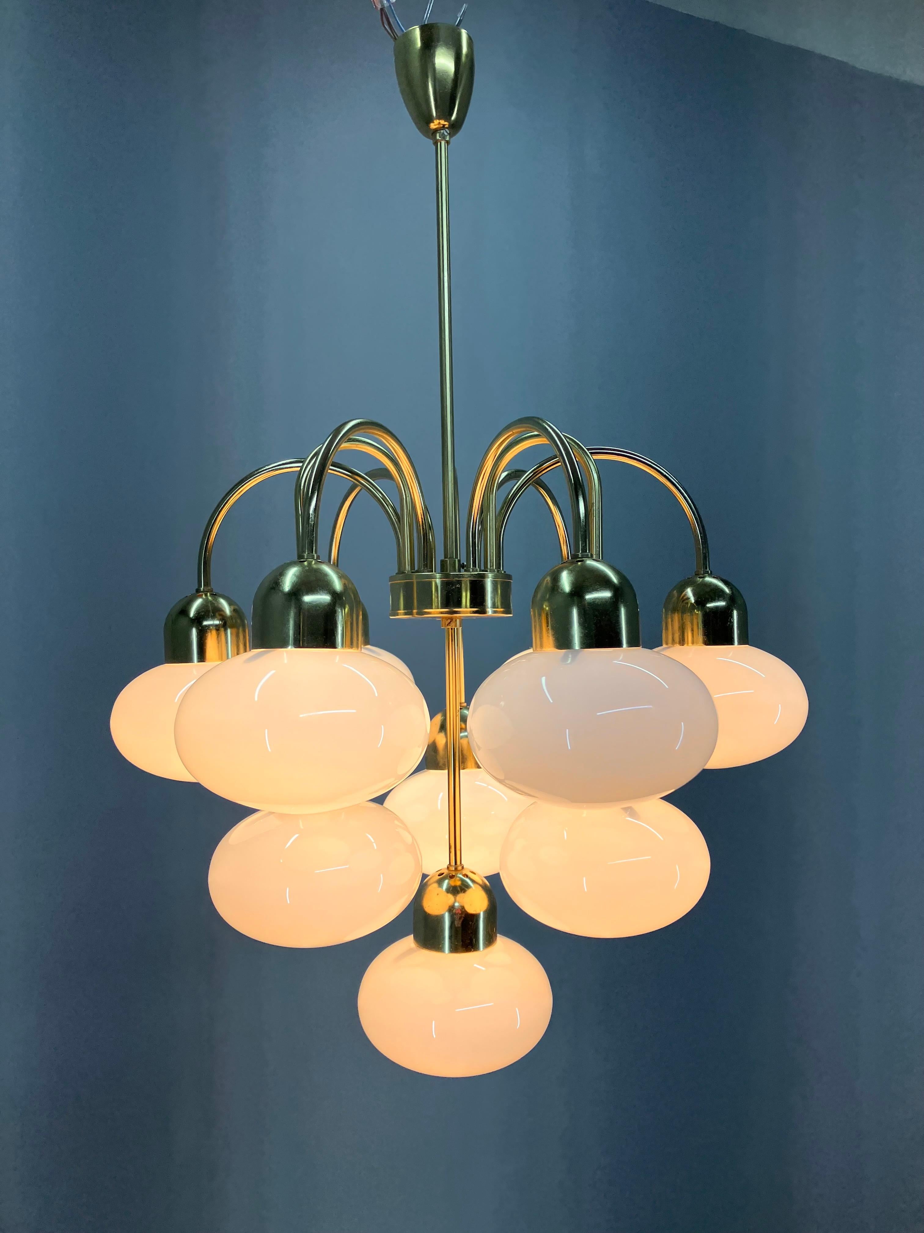 Space Age Chandelier Sputnik by Kamenicky Senov, 1970s In Good Condition In Praha, CZ
