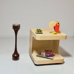 Space Age Chocolate Brown Floor Ashtray by Caimi, Italy, 1970s